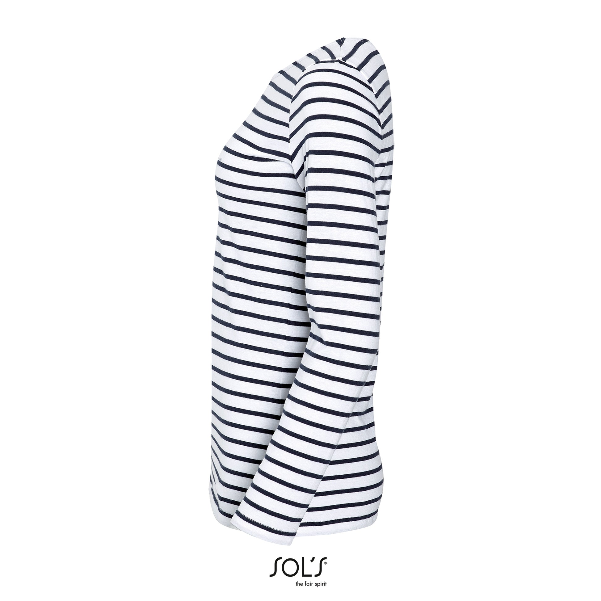 Women´s Long Sleeve Striped T-Shirt Marine