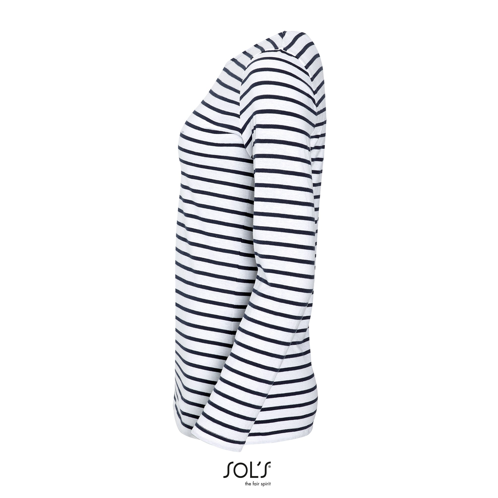 Women´s Long Sleeve Striped T-Shirt Marine