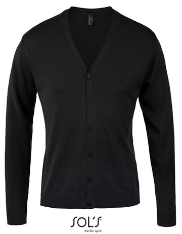 Men´s Golden V-Neck Knitted Cardigan