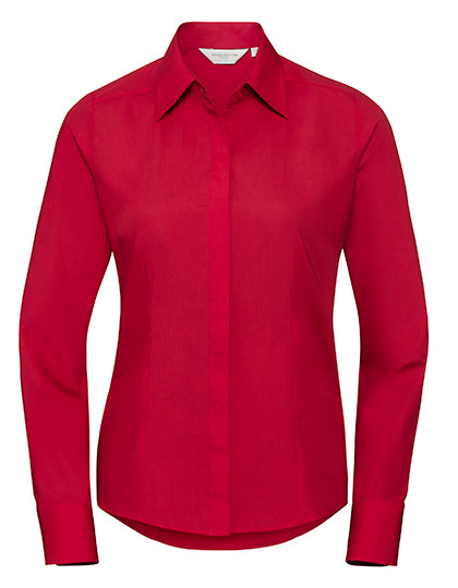 Ladies Fitted Poplin Shirt- LSL