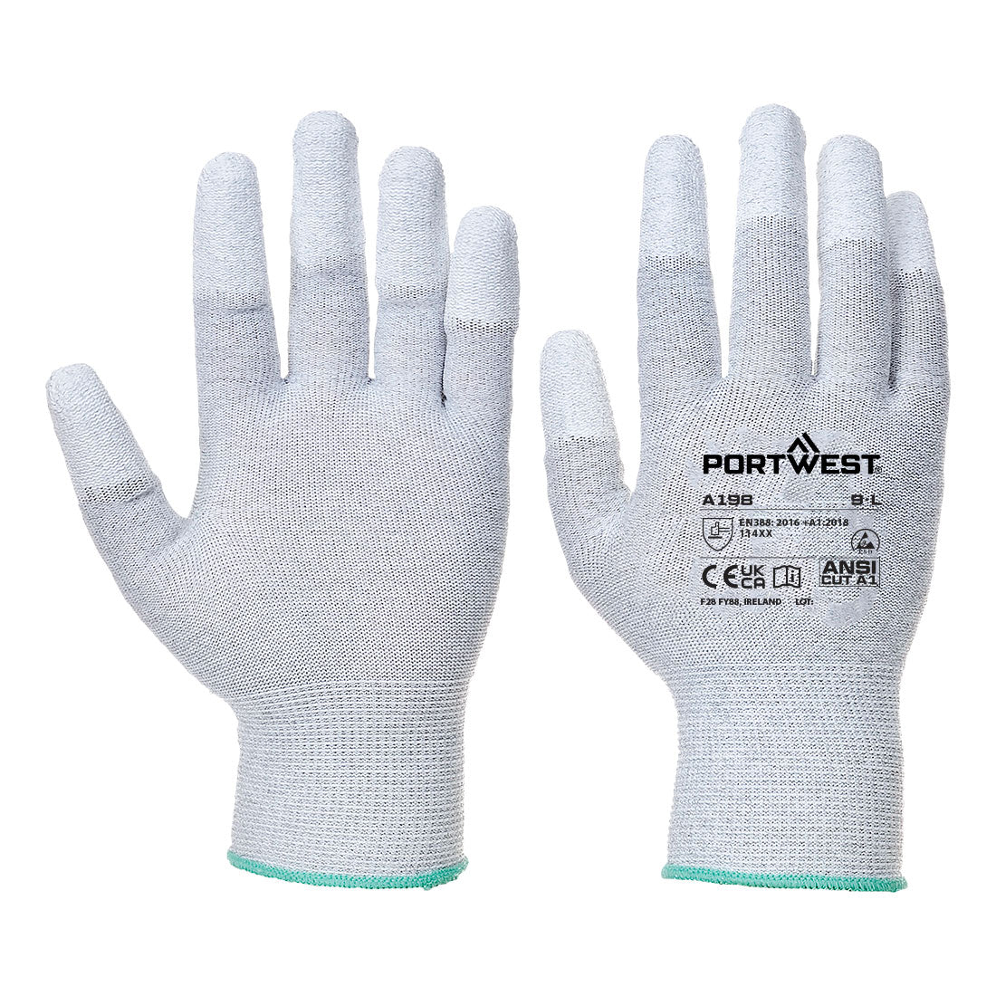 Antistatische PU Vingertop-Handschoen