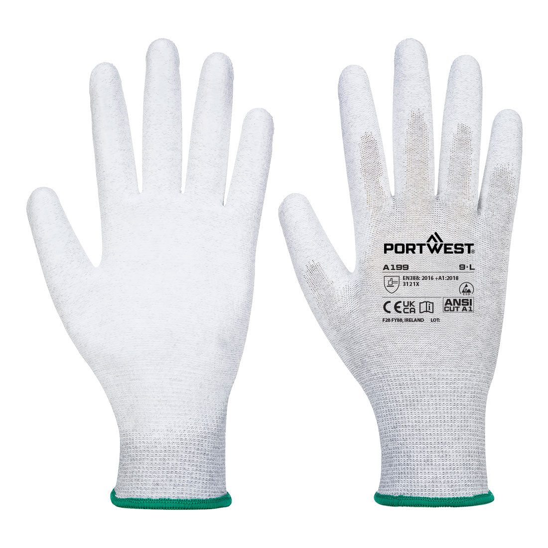 Antistatische PU-Palmhandschoen