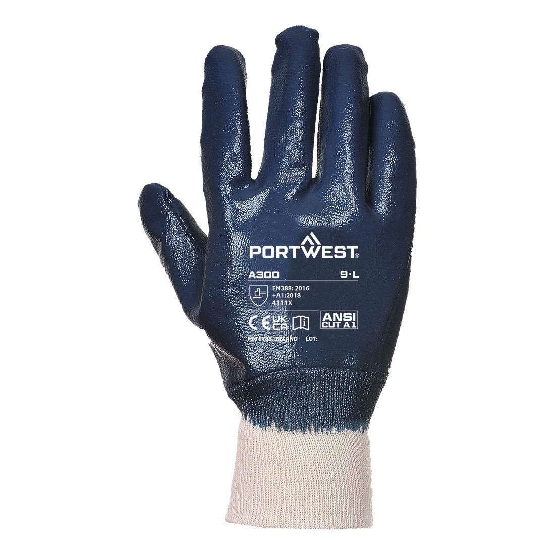 Nitril handschoen met gebreid manchet