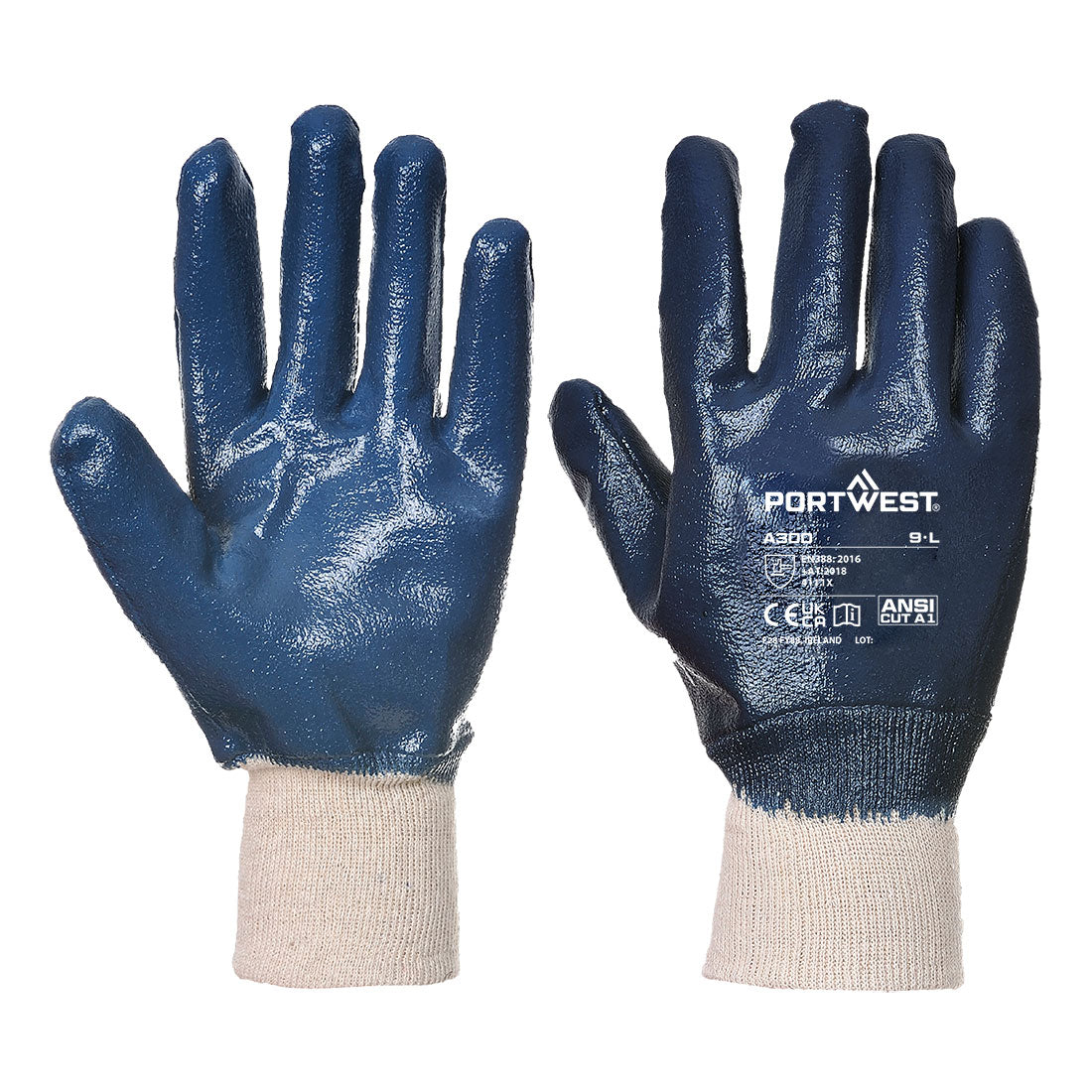 Nitril handschoen met gebreid manchet