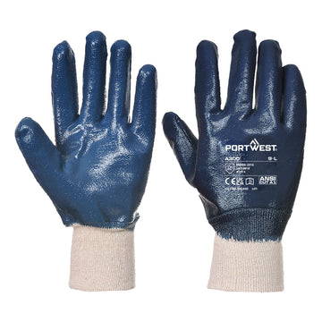 Nitril handschoen met gebreid manchet