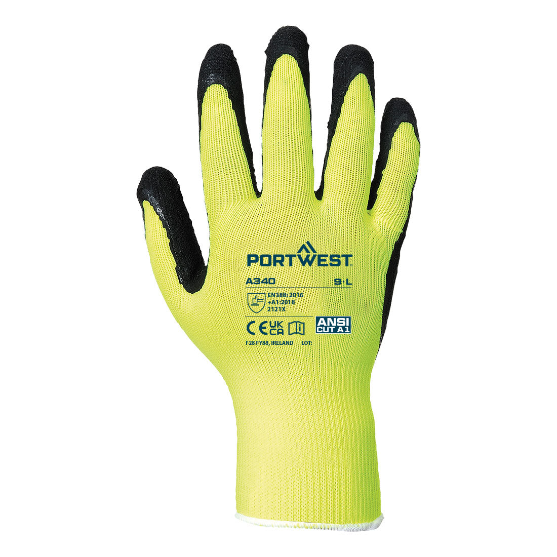 Hi-Vis Grip Handschoen - Latex