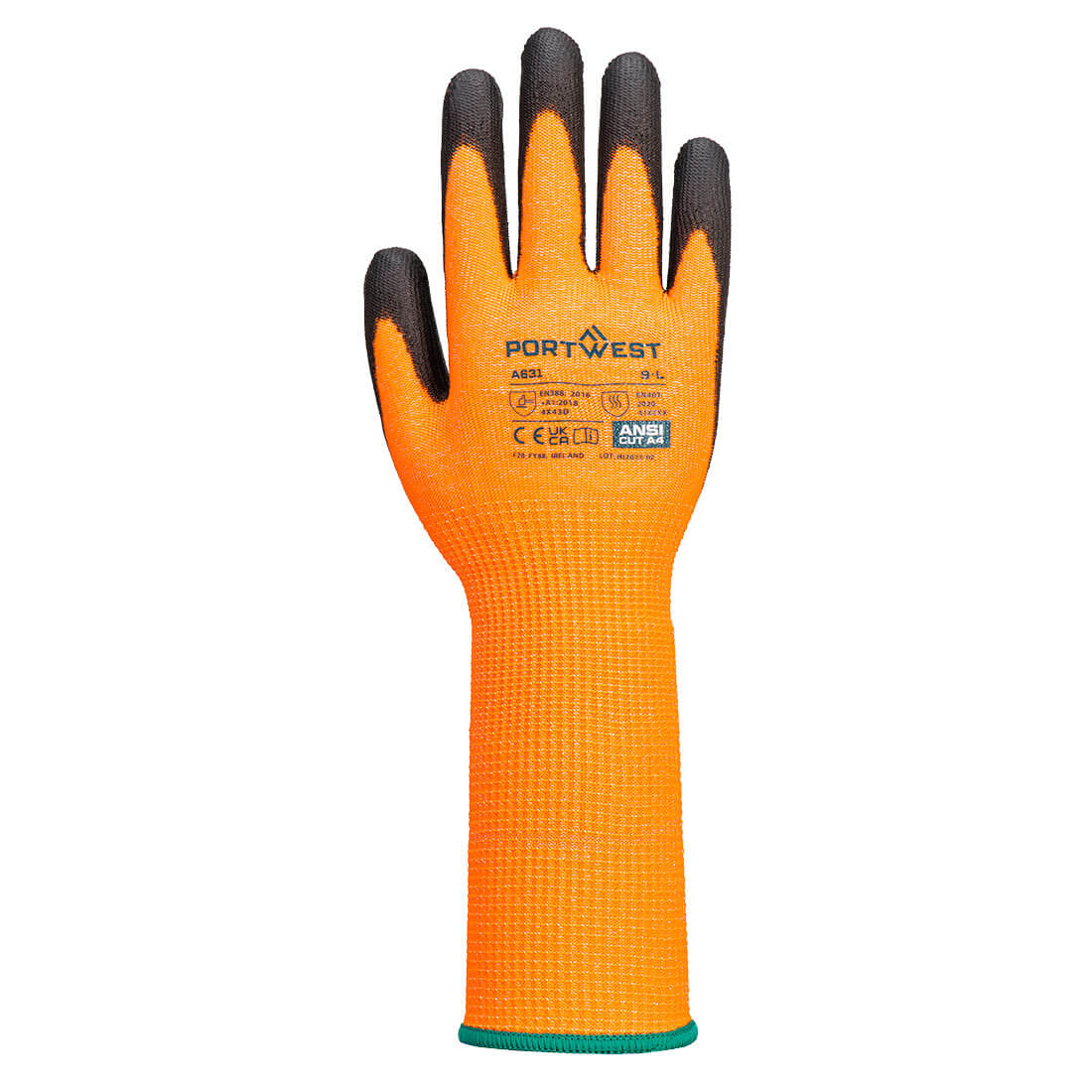 Hi-Vis-Tex-handschoen met lange manchet