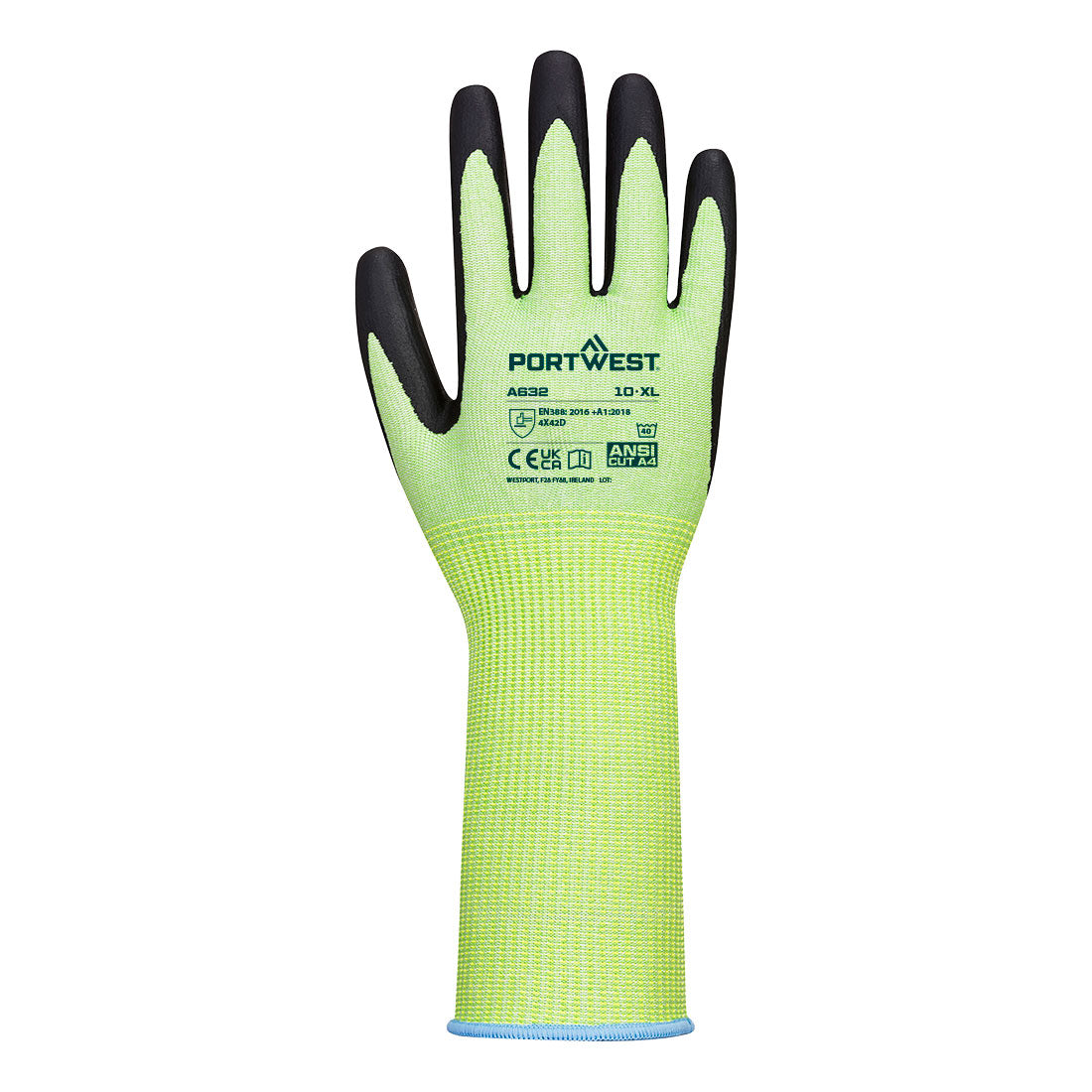 Groen Knip Handschoen Lange Manchet
