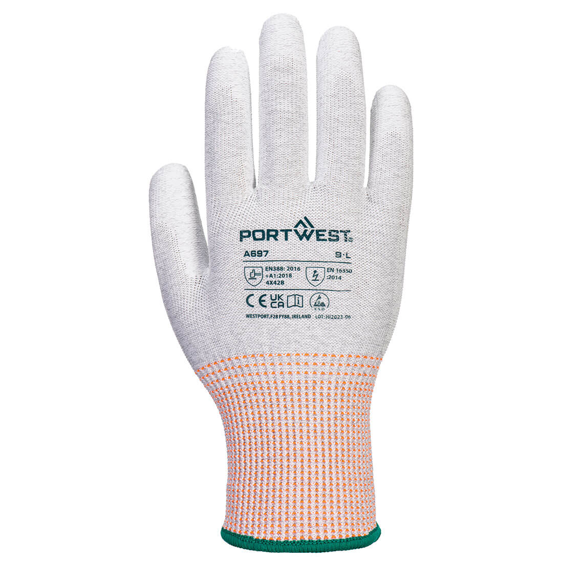 LR13 ESD PU Palm Handschoen (12 pr)
