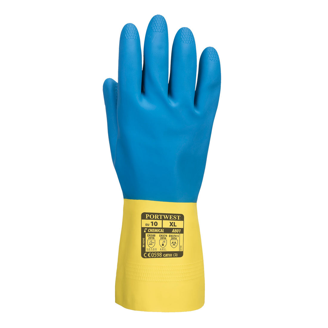 Dubbel gecoate latex handschoen