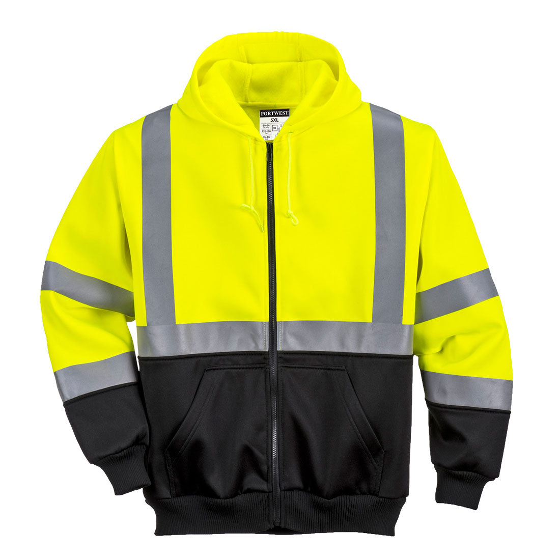 Hi-Vis Tweekleuren Hoody met rits