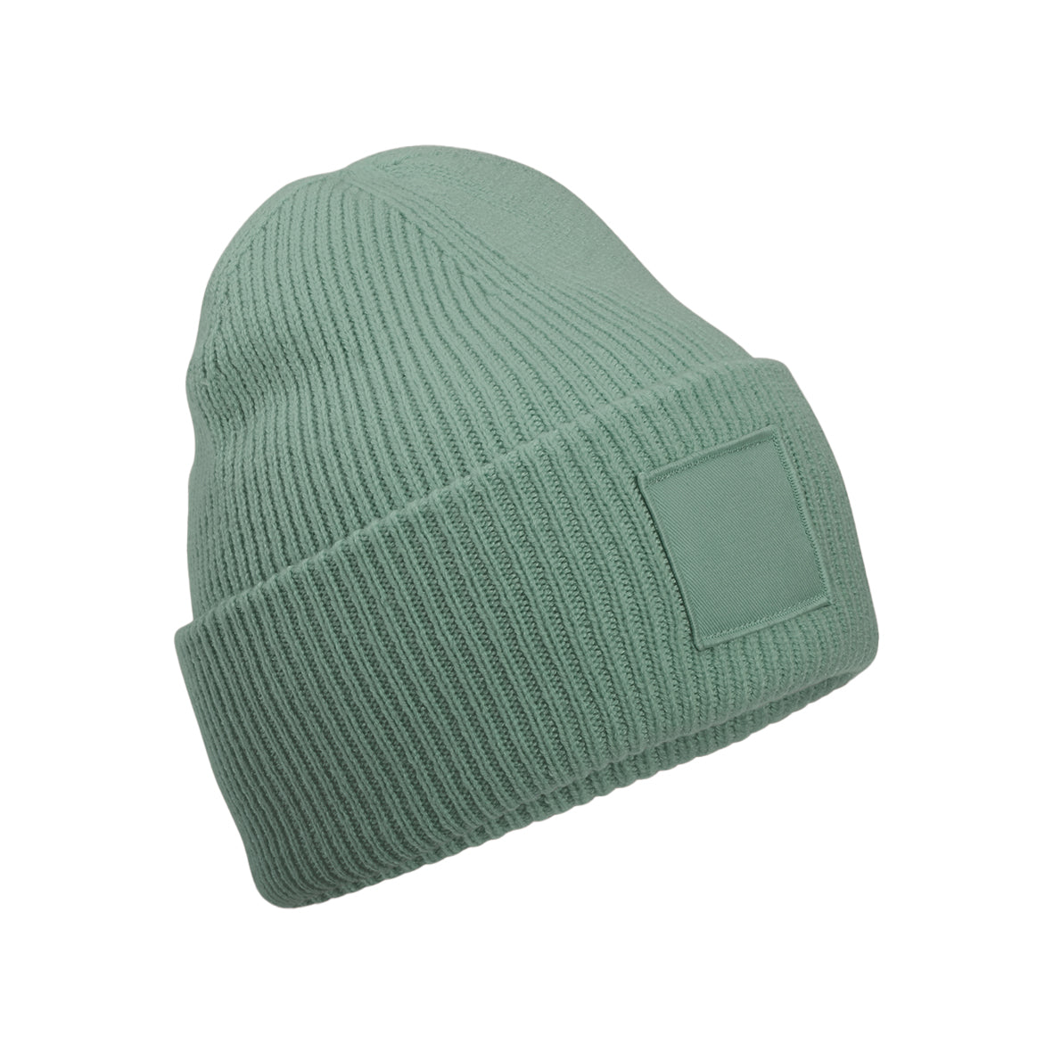 Deep Cuffed Tonal Patch Beanie