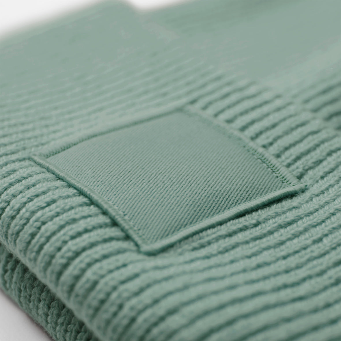 Deep Cuffed Tonal Patch Beanie