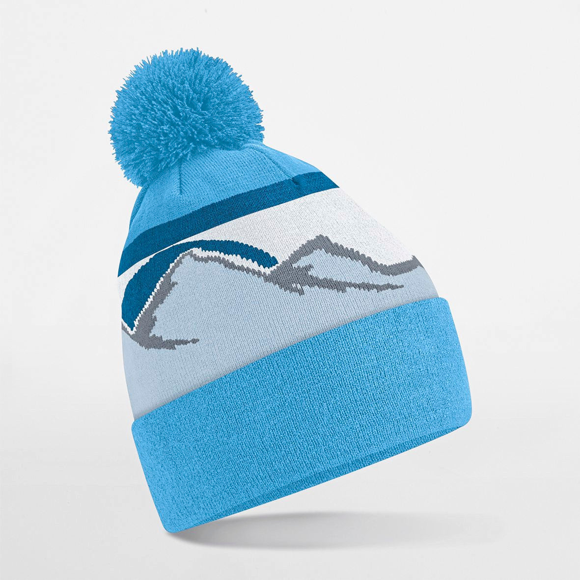 Mountain Peaks Pom Pom Beanie