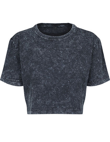 Ladies´ Acid Washed Cropped Tee