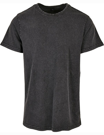 Acid Washed Round Neck Tee