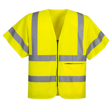 Vest met Rits en Halve Mouwen