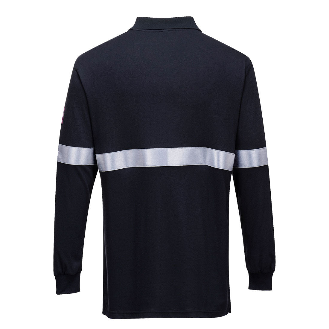 Vlamvertragende Modaflame Antistatische LSL polo met reflecterende striping