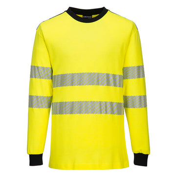 PW3 Modaflame gebreid Hi-Vis FR T-shirt met lange mouwen