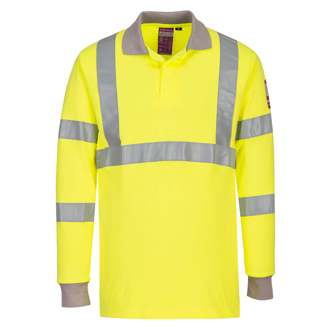 Vlamvertragende Modaflame Antistatische lange mouw Poloshirt