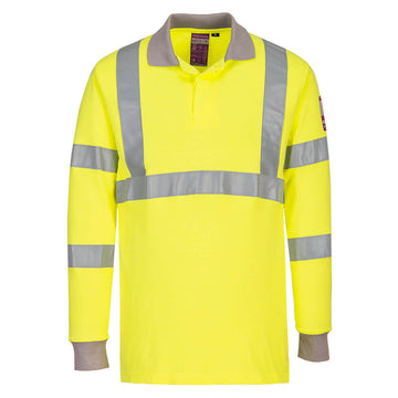 Vlamvertragende Modaflame Antistatische lange mouw Poloshirt