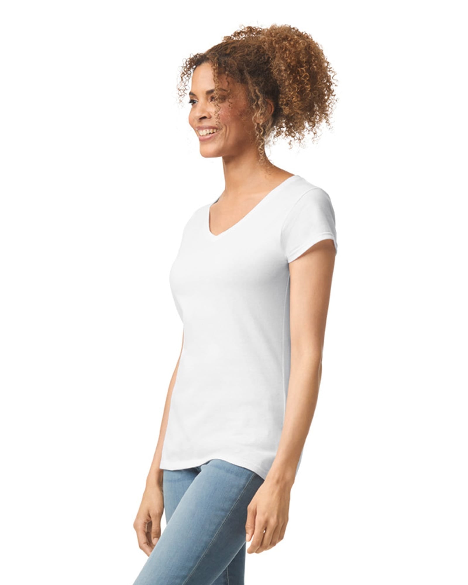 Softstyle Fitted Ladies' V-neck T-shirt