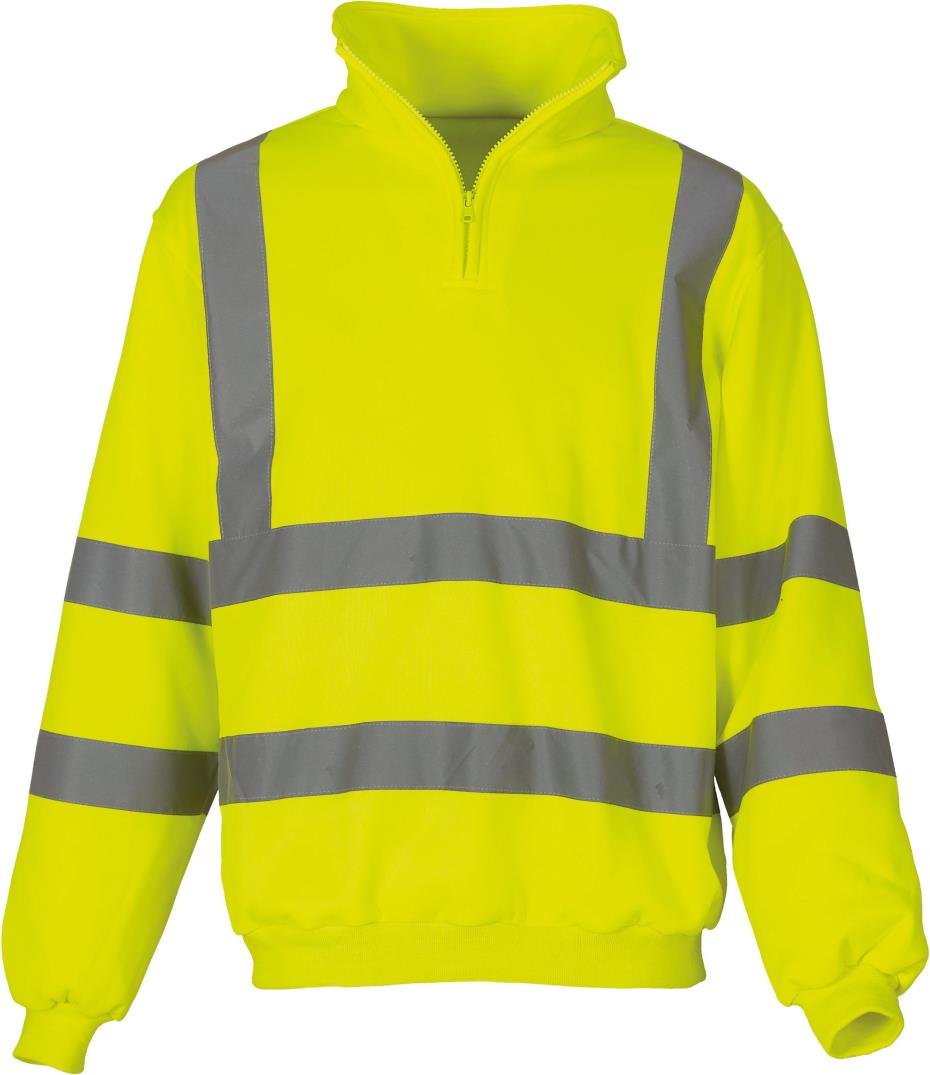 Signalisatie sweatshirt met 1/4 rits