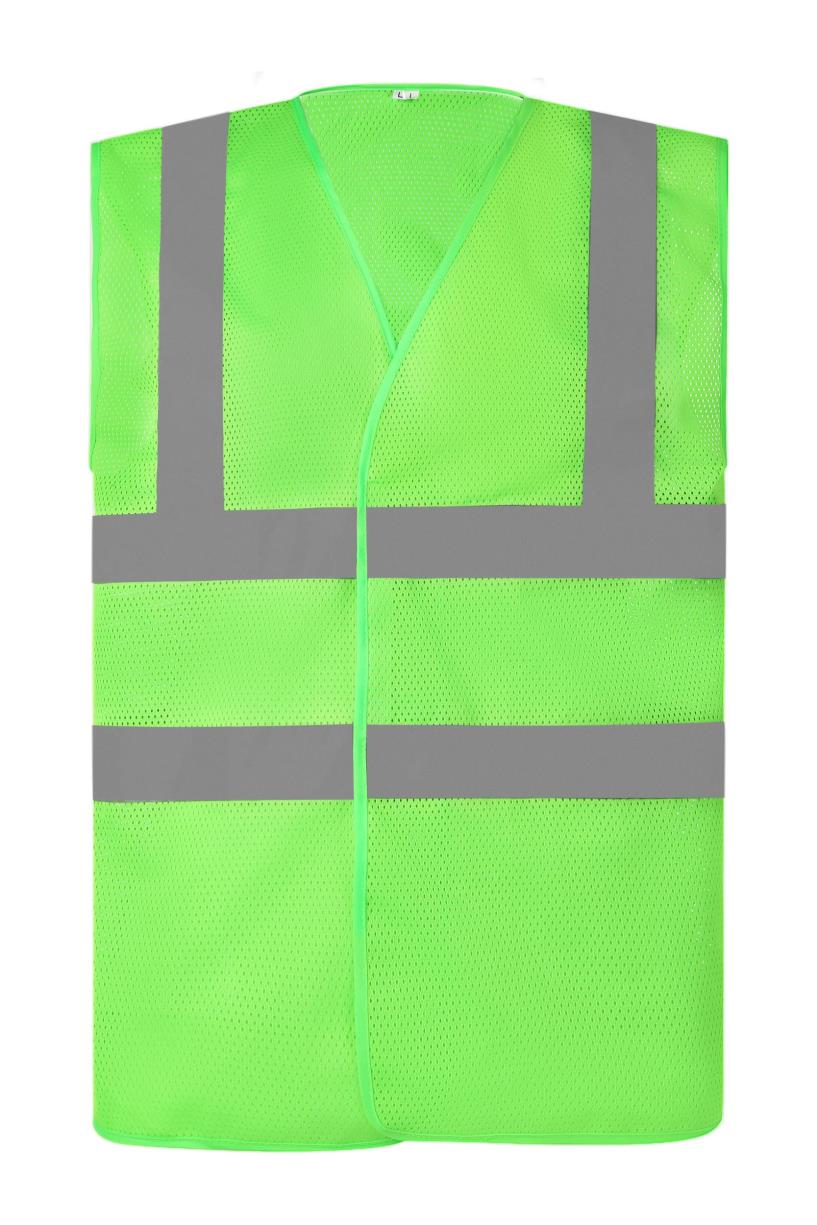 Signalisatie top koel open gaas 2 banden en bretels vest gerecycleerd