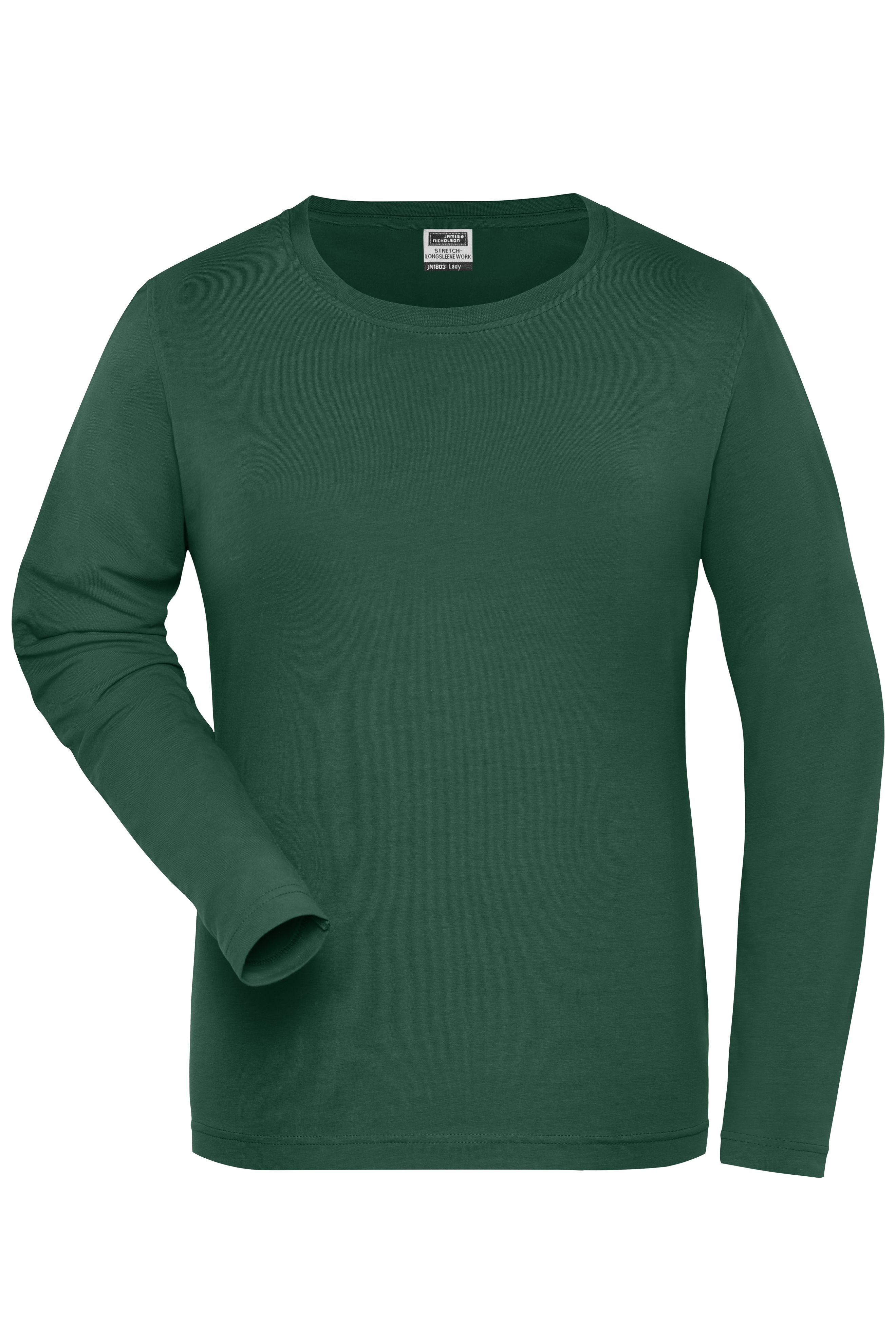 Ladies' BIO Stretch-Longsleeve Work - SOLID - OCS Blended