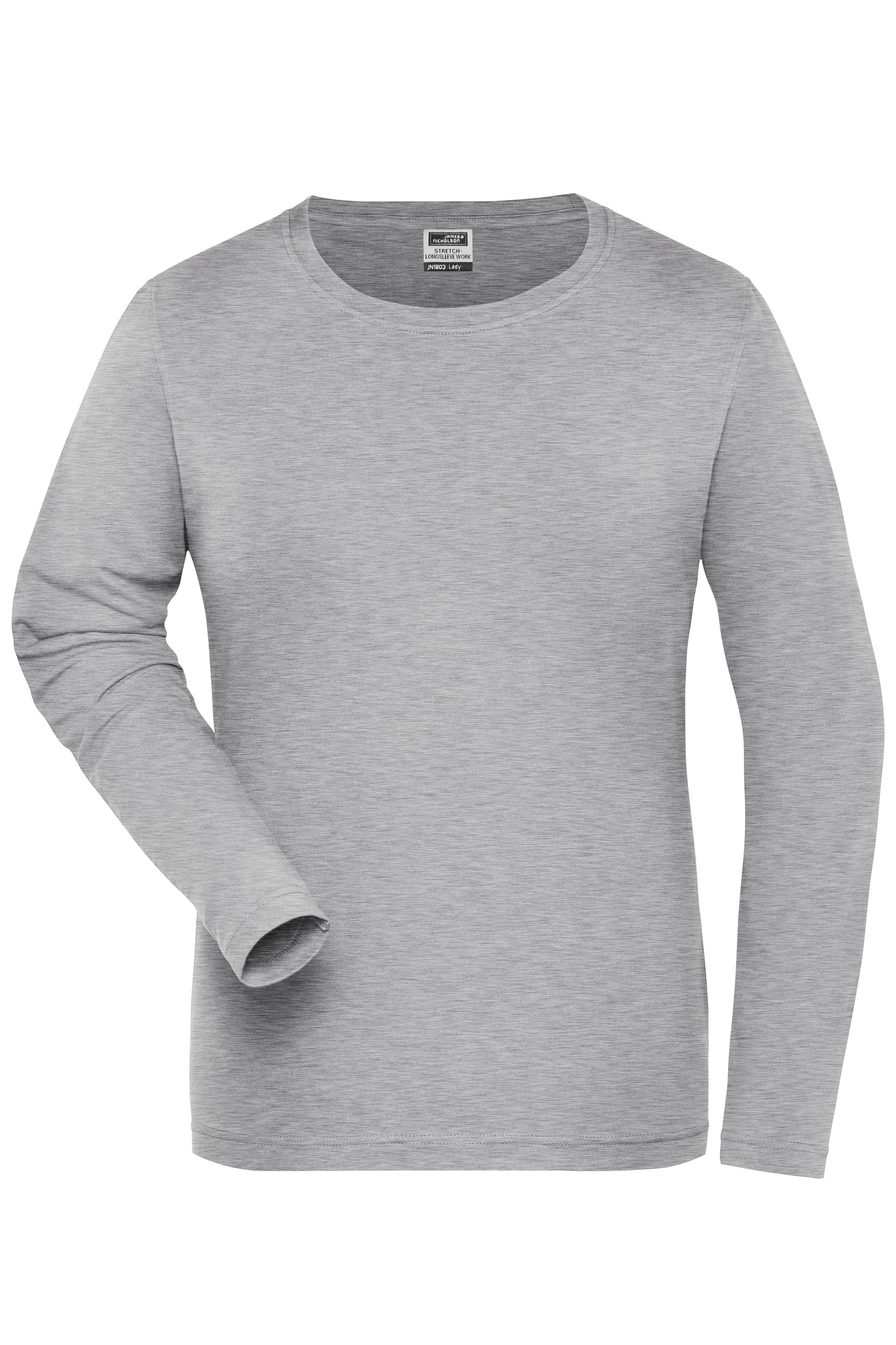 Ladies' BIO Stretch-Longsleeve Work - SOLID - OCS Blended