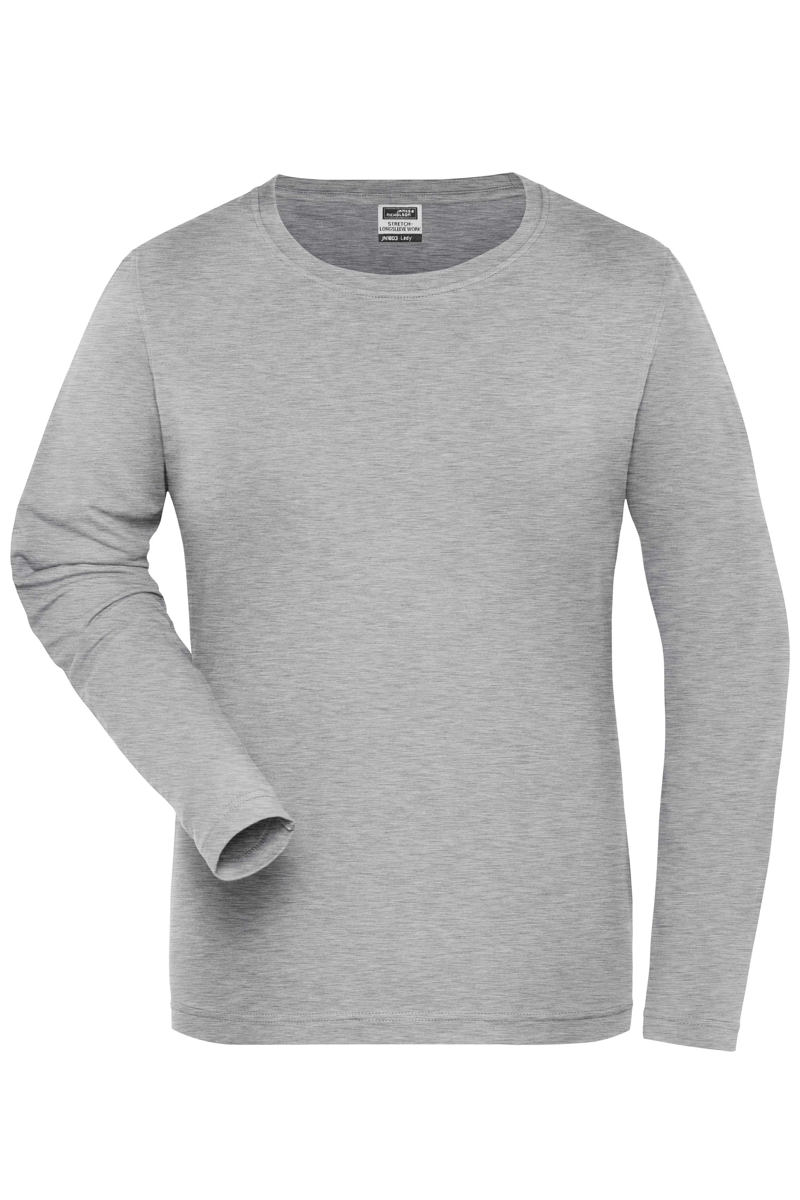 Ladies' BIO Stretch-Longsleeve Work - SOLID - OCS Blended