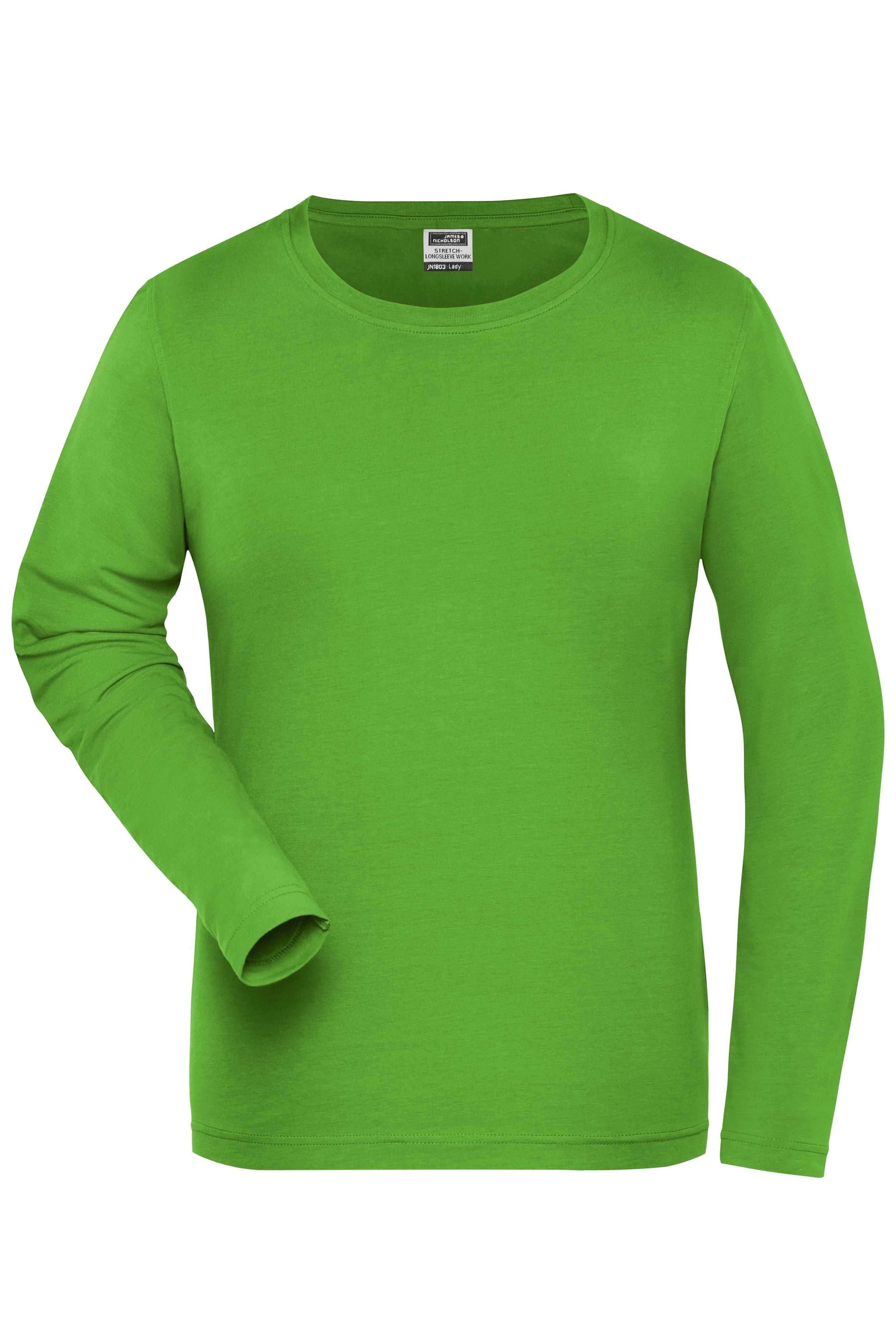Ladies' BIO Stretch-Longsleeve Work - SOLID - OCS Blended