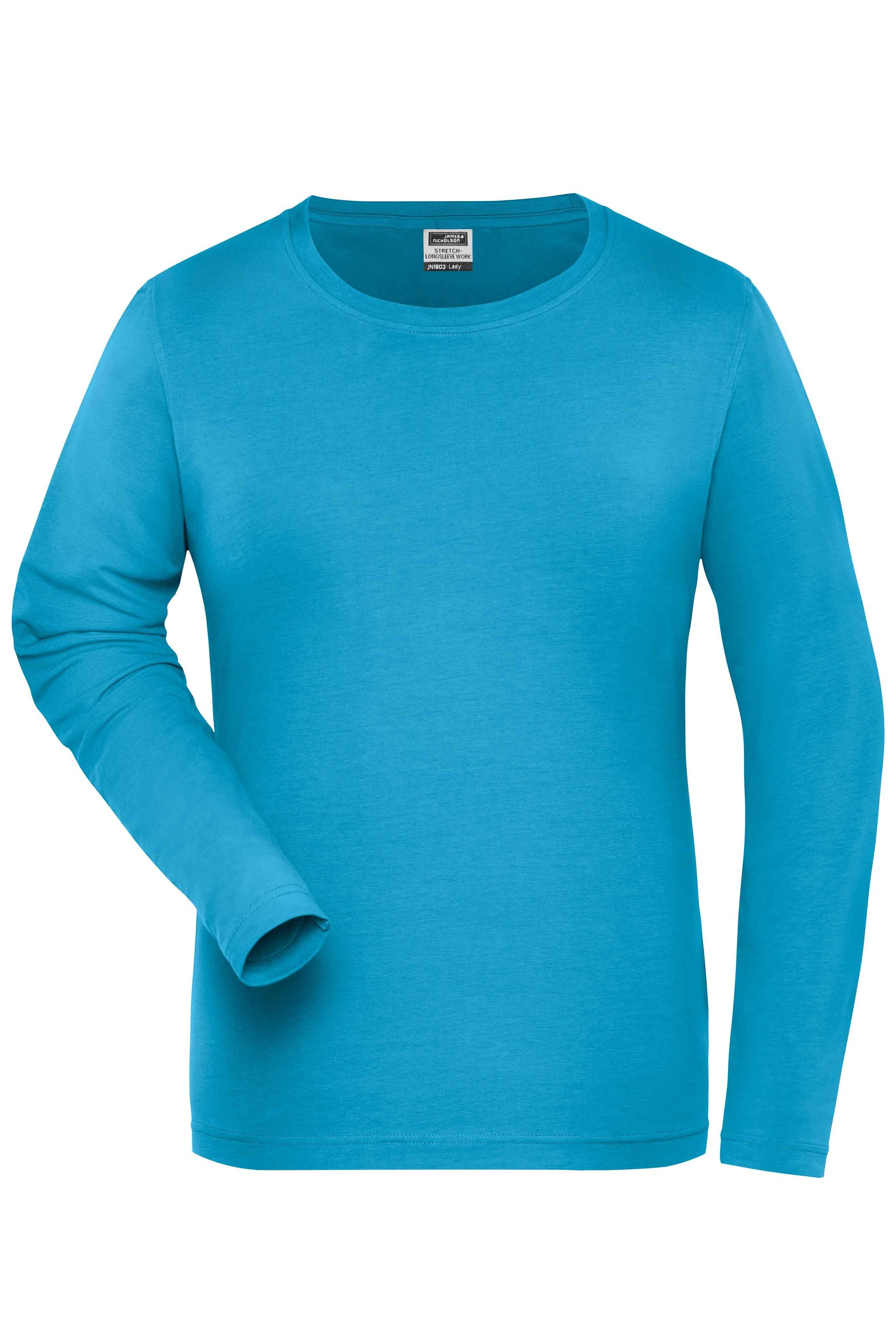 Ladies' BIO Stretch-Longsleeve Work - SOLID - OCS Blended