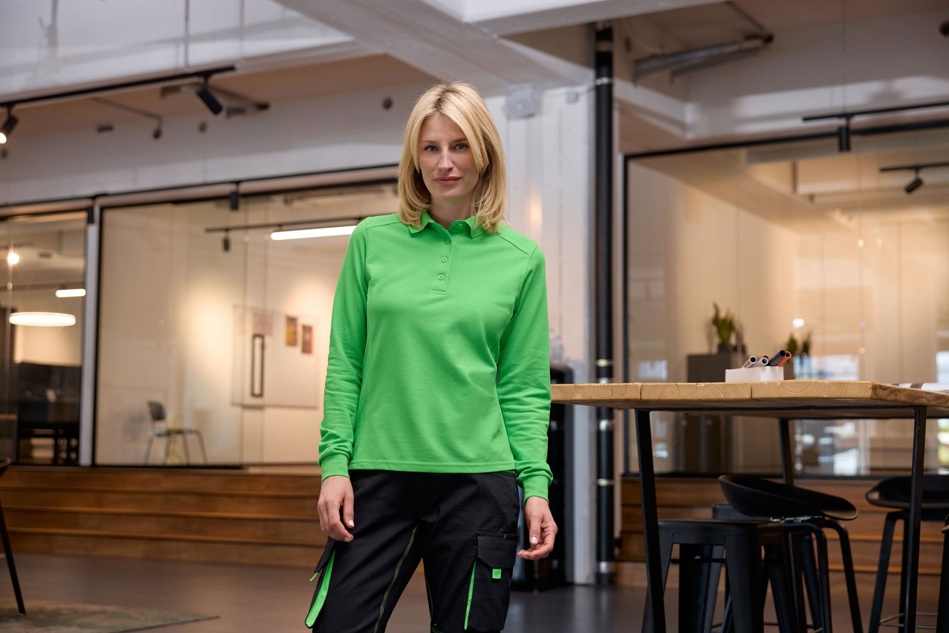 Ladies' Workwear-Long-Sleeved Polo OCS Blended