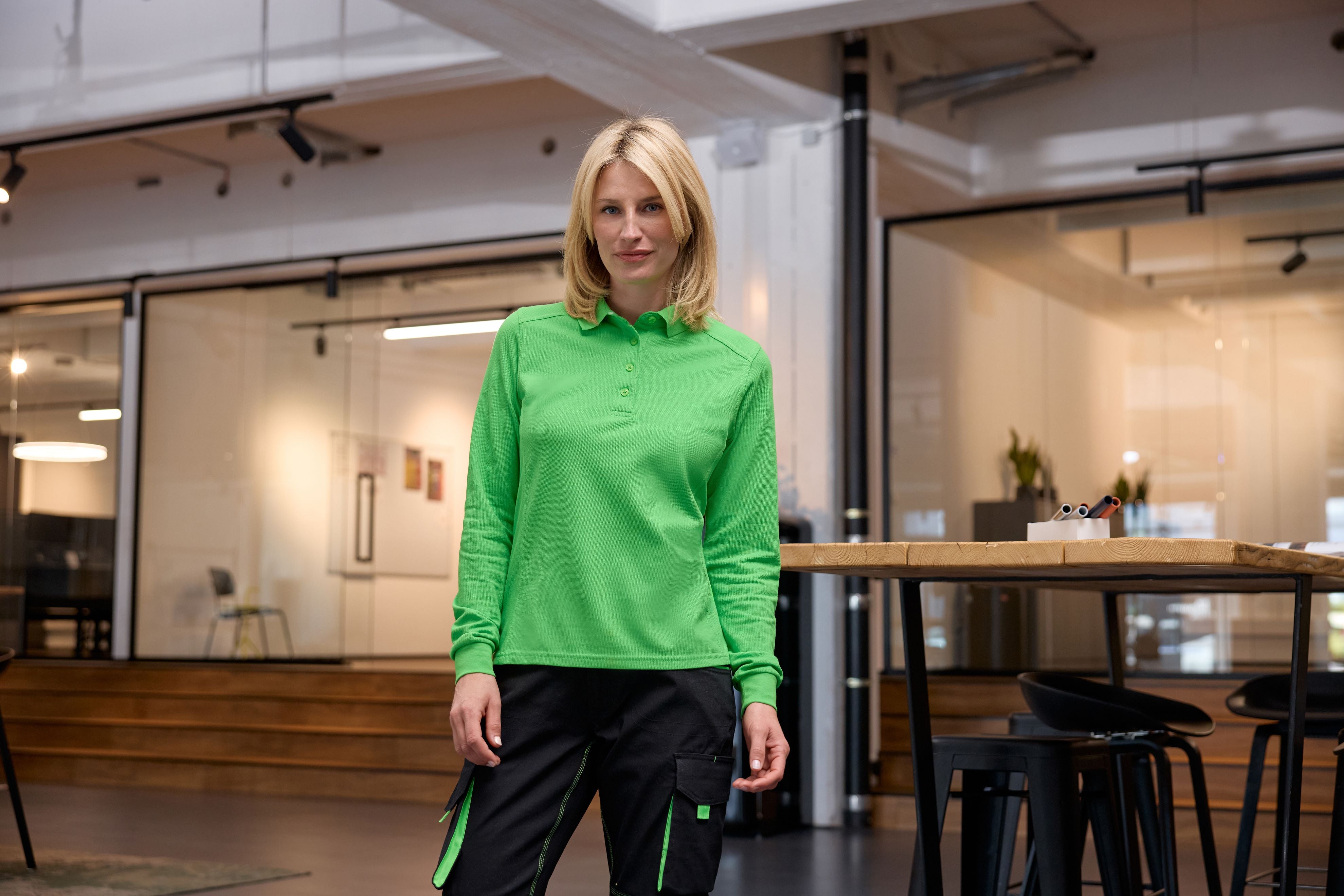 Ladies' Workwear-Long-Sleeved Polo OCS Blended