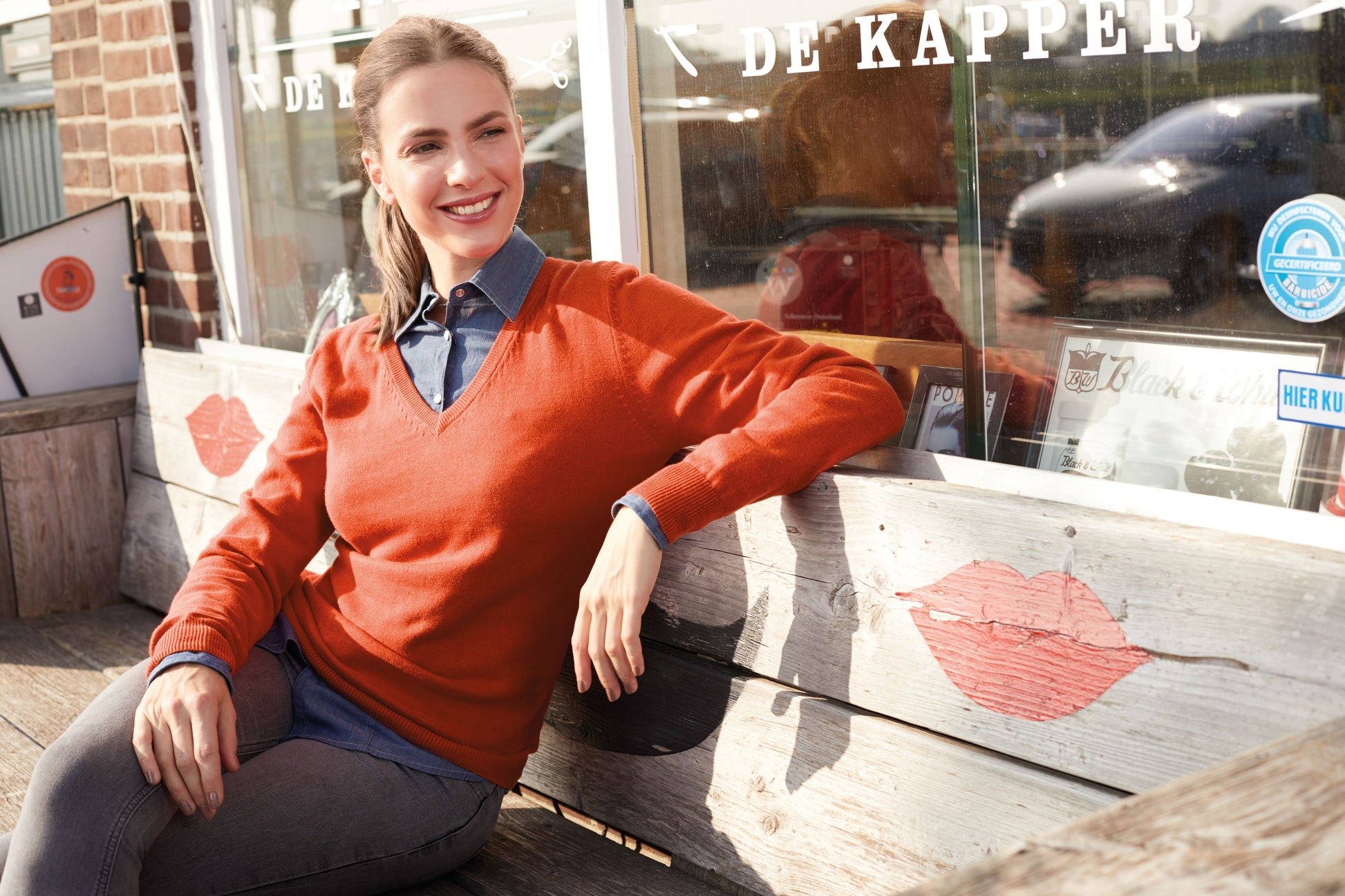 Ladies' V-Neck Pullover