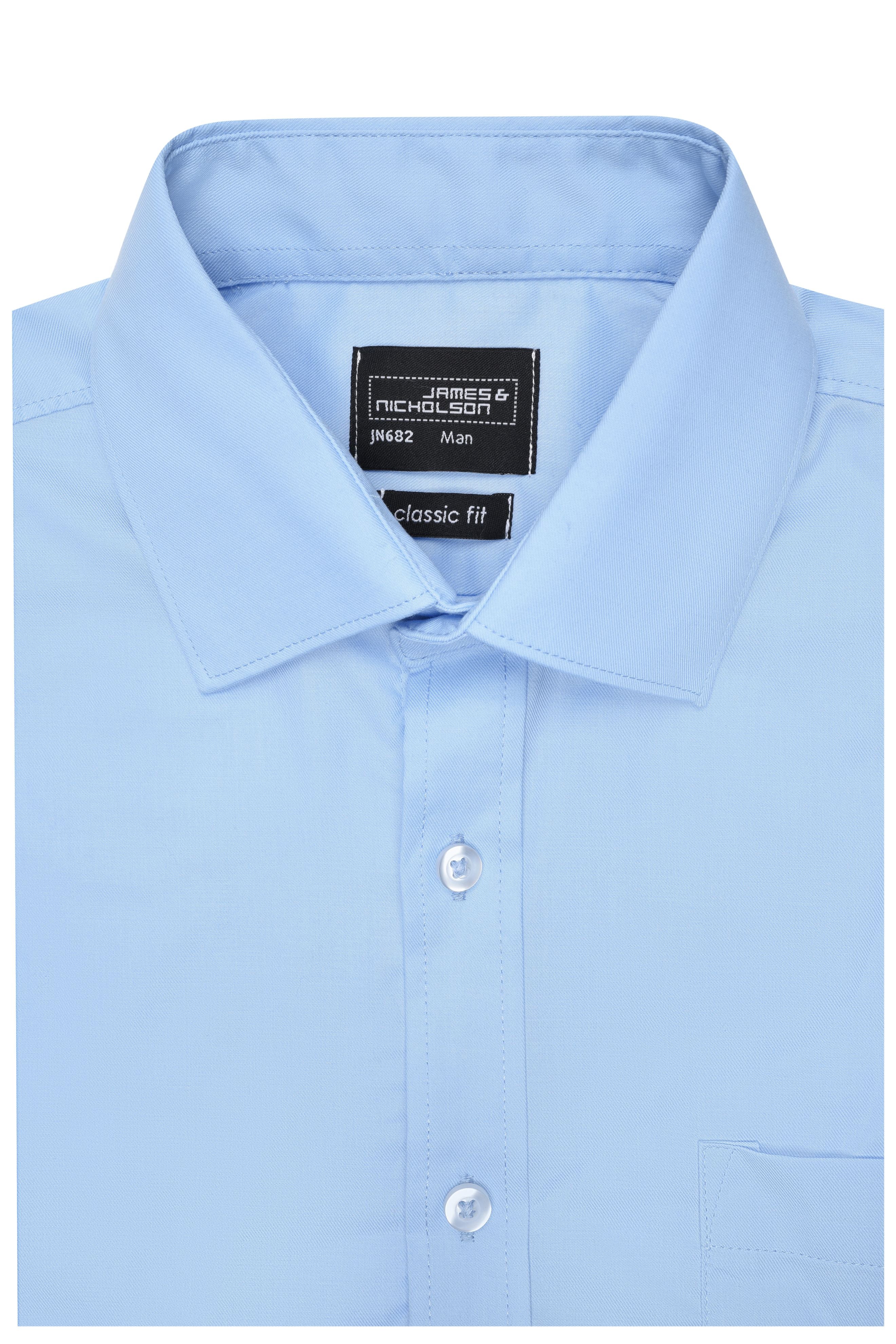 Men's Shirt Long-Sleeved Micro-Twill