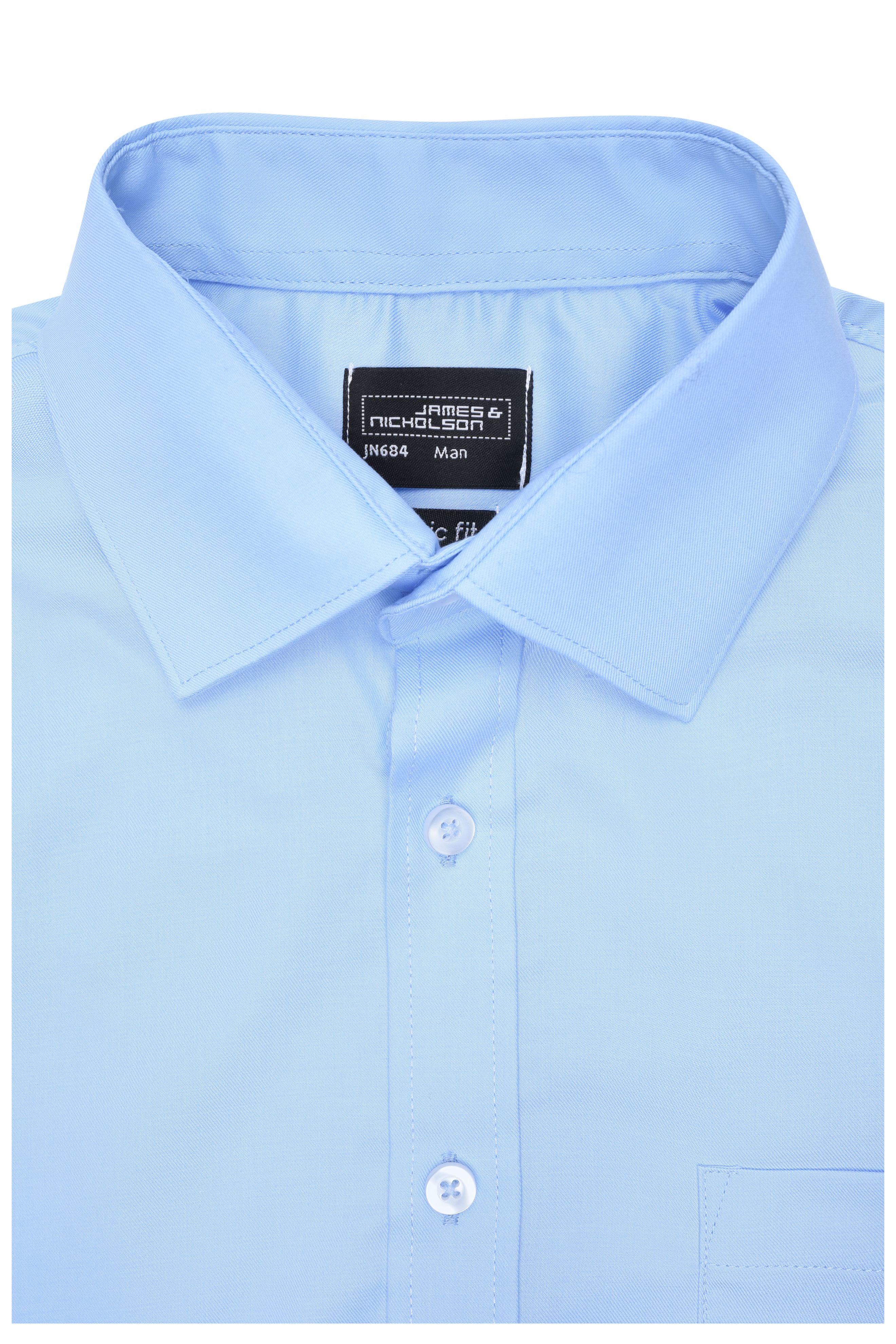 Men's Shirt Short-Sleeved Micro-Twill