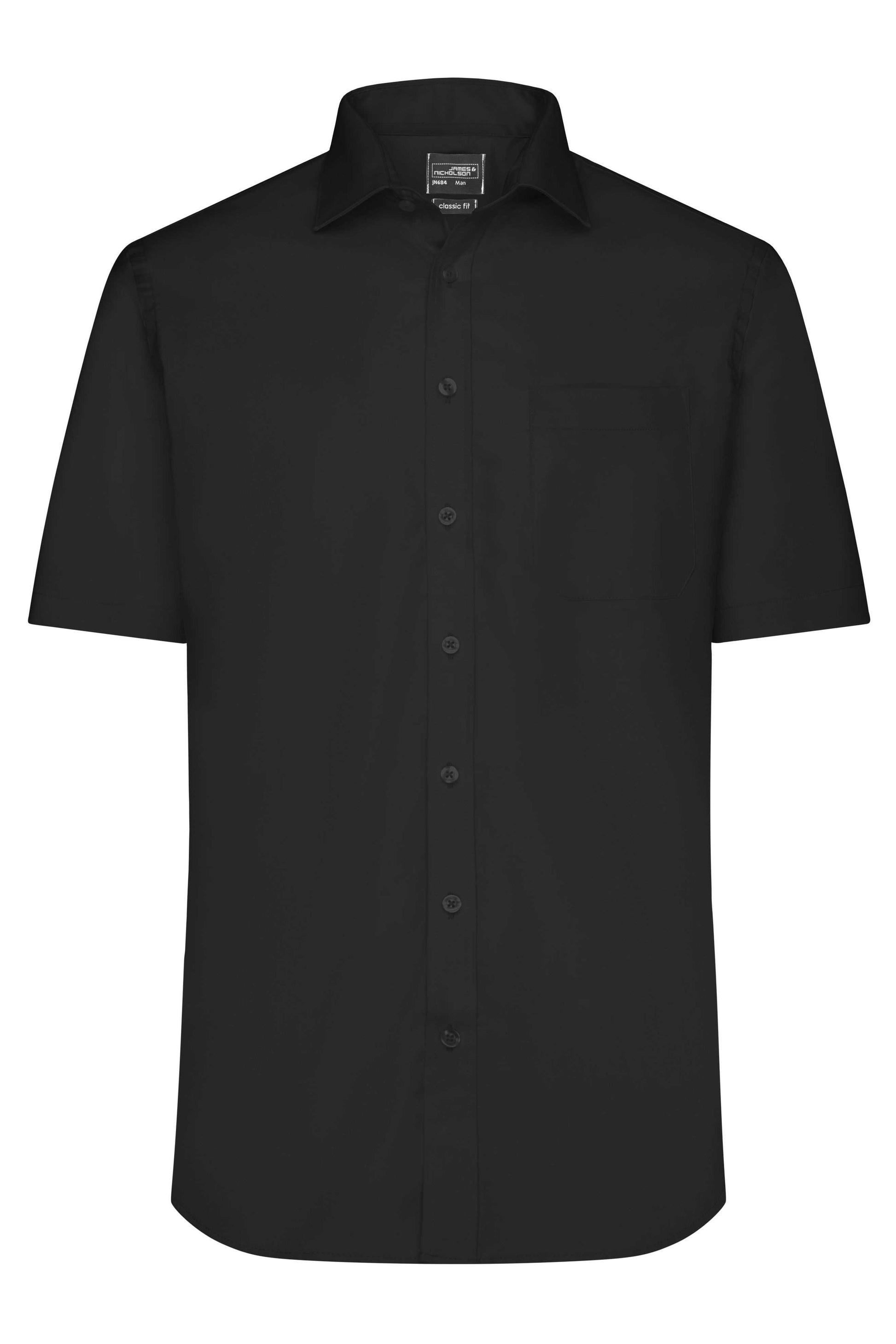 Men's Shirt Short-Sleeved Micro-Twill