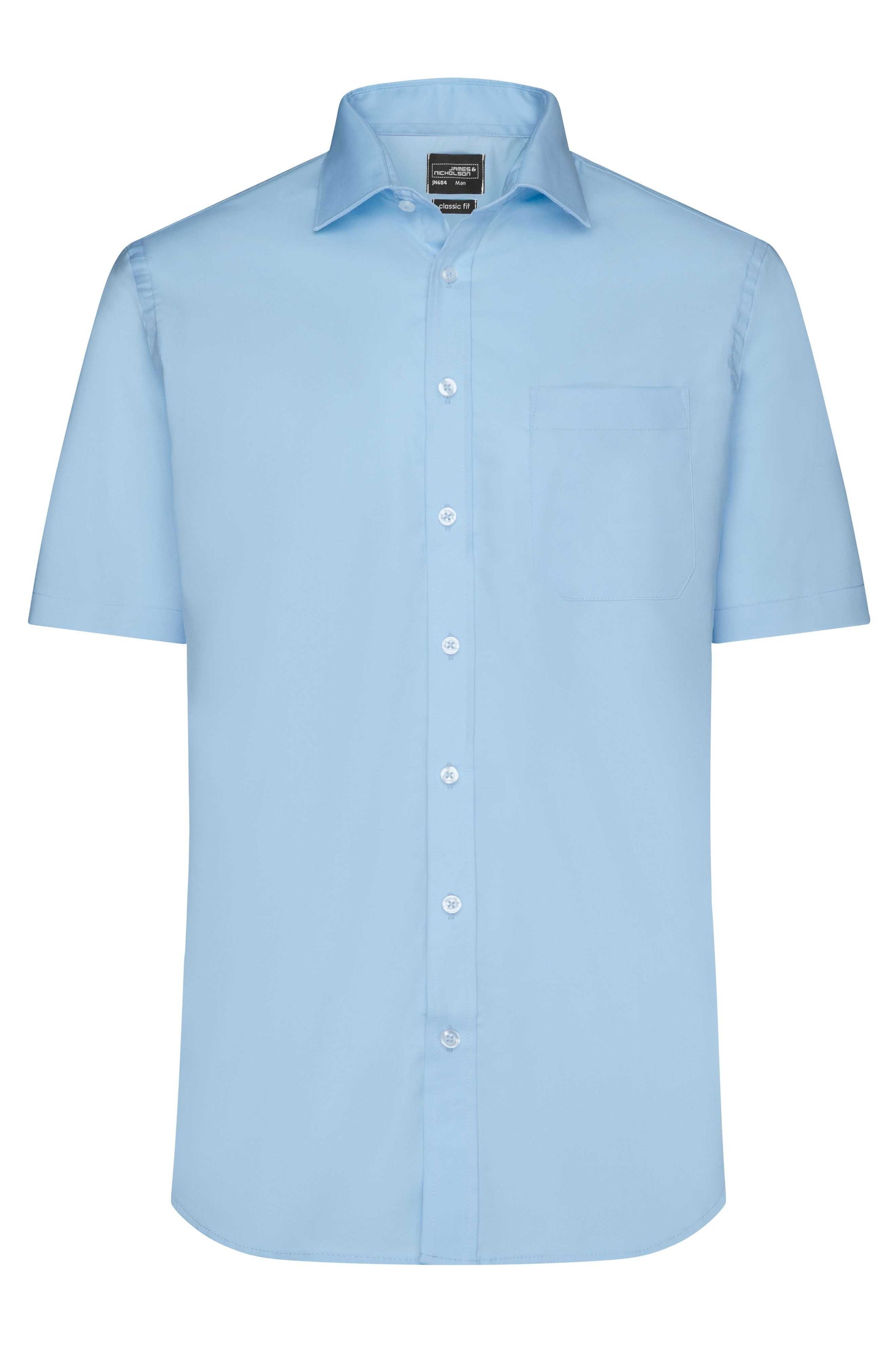 Men's Shirt Short-Sleeved Micro-Twill