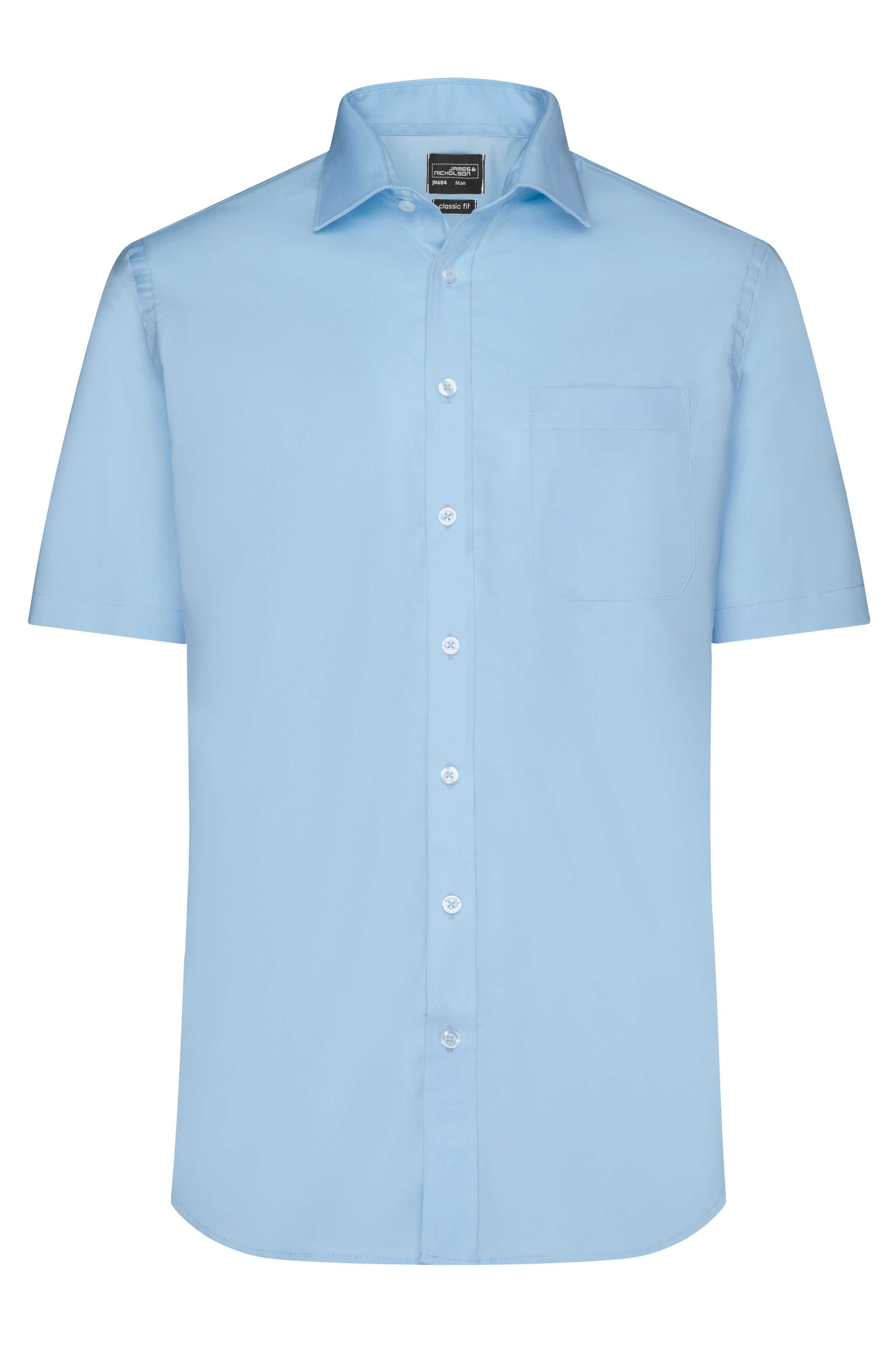 Men's Shirt Short-Sleeved Micro-Twill