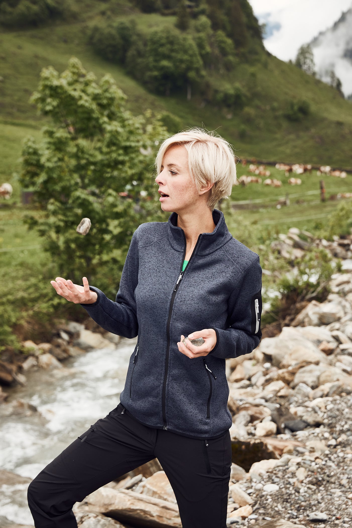 Ladies' Knitted Fleece Jacket