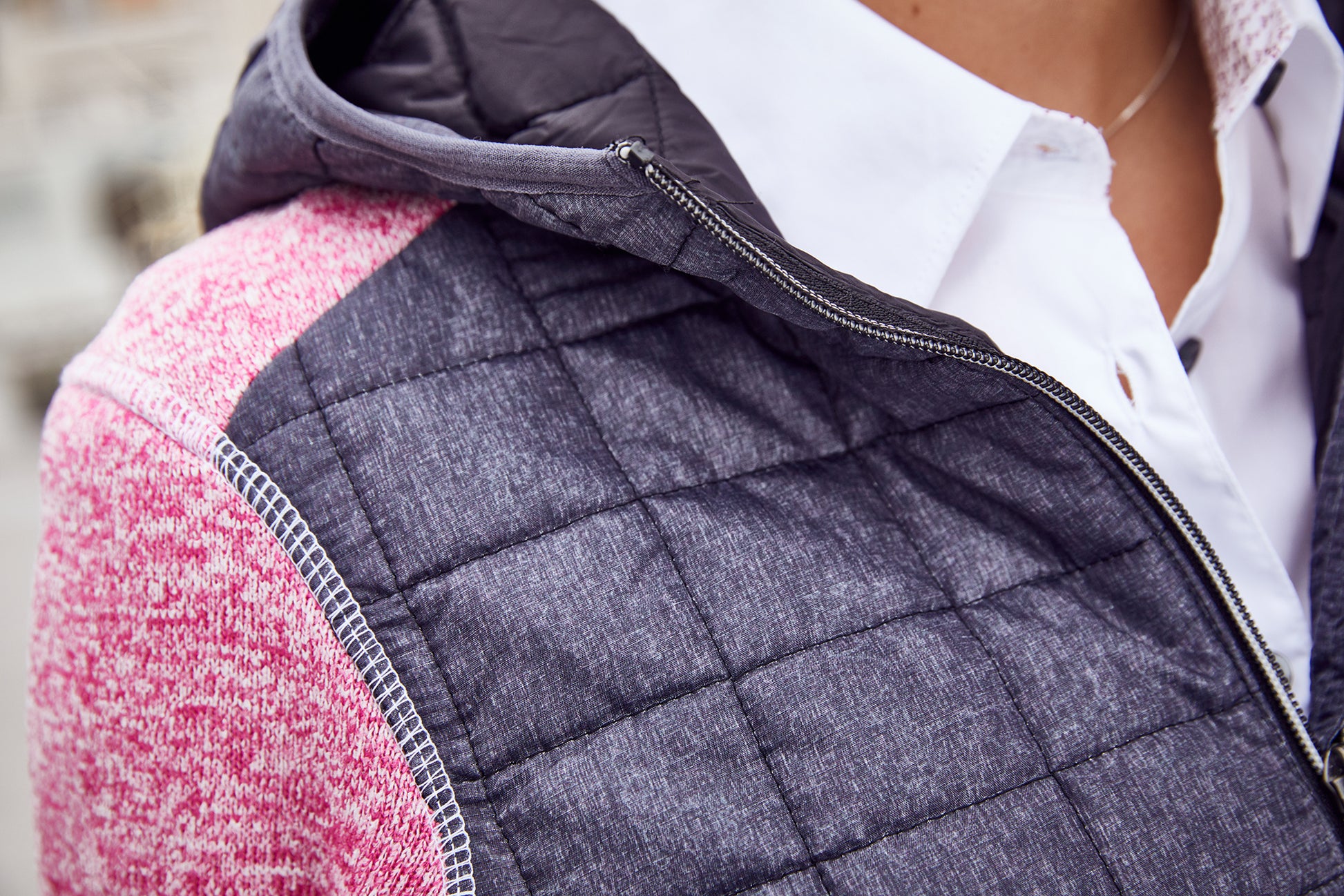 Ladies' Knitted Hybrid Jacket