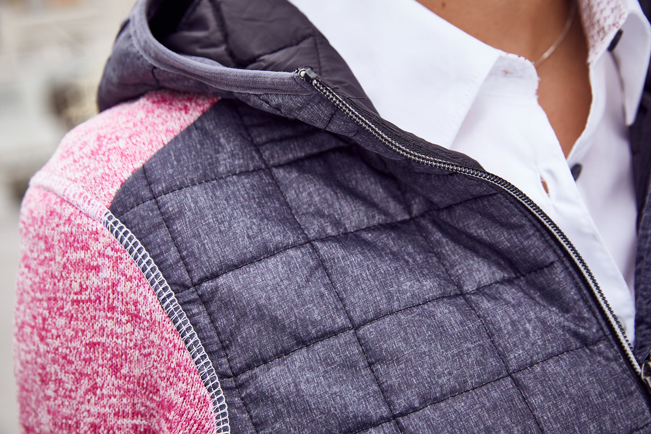Ladies' Knitted Hybrid Jacket