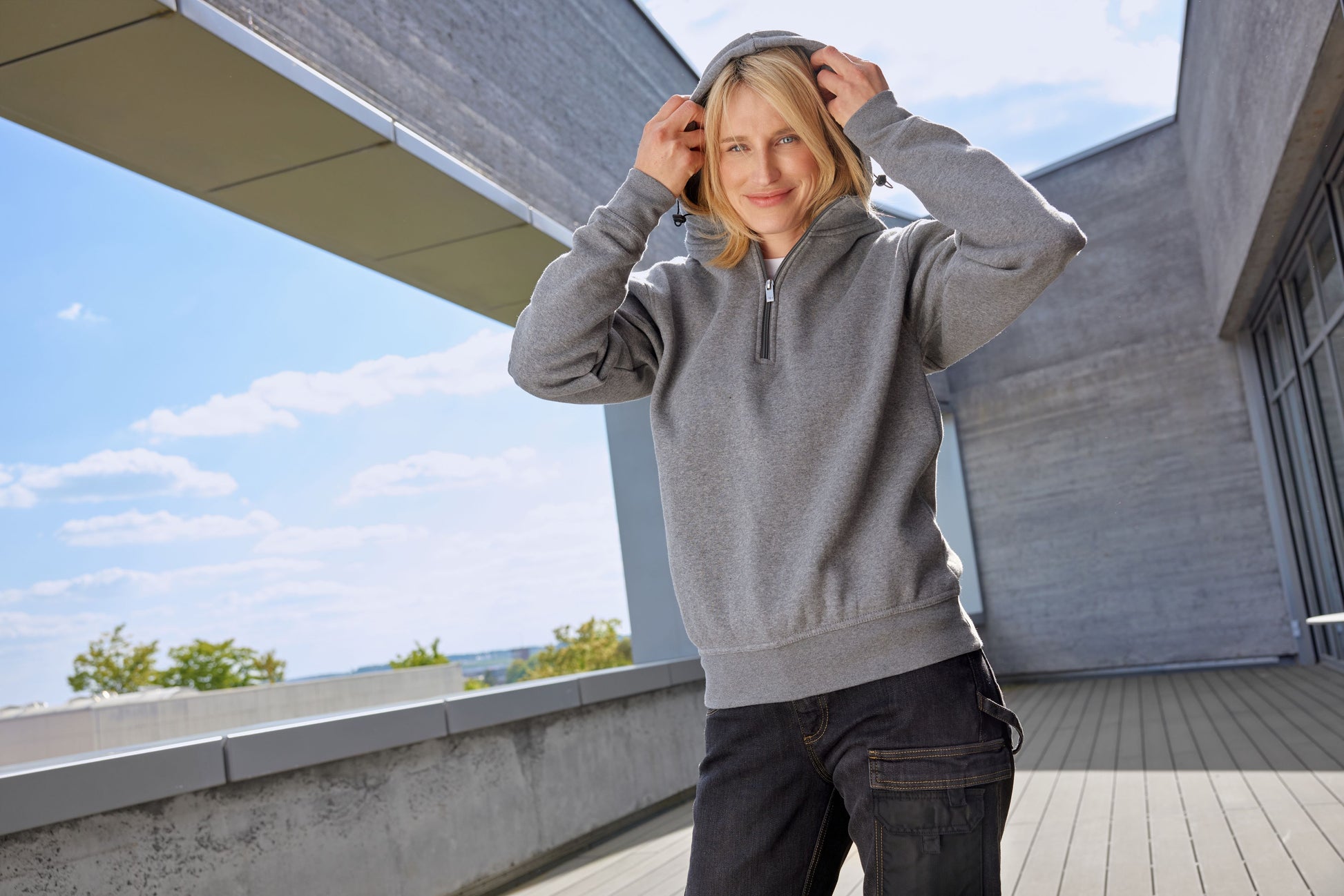BIO Workwear Half-Zip Hoody OCS Blended
