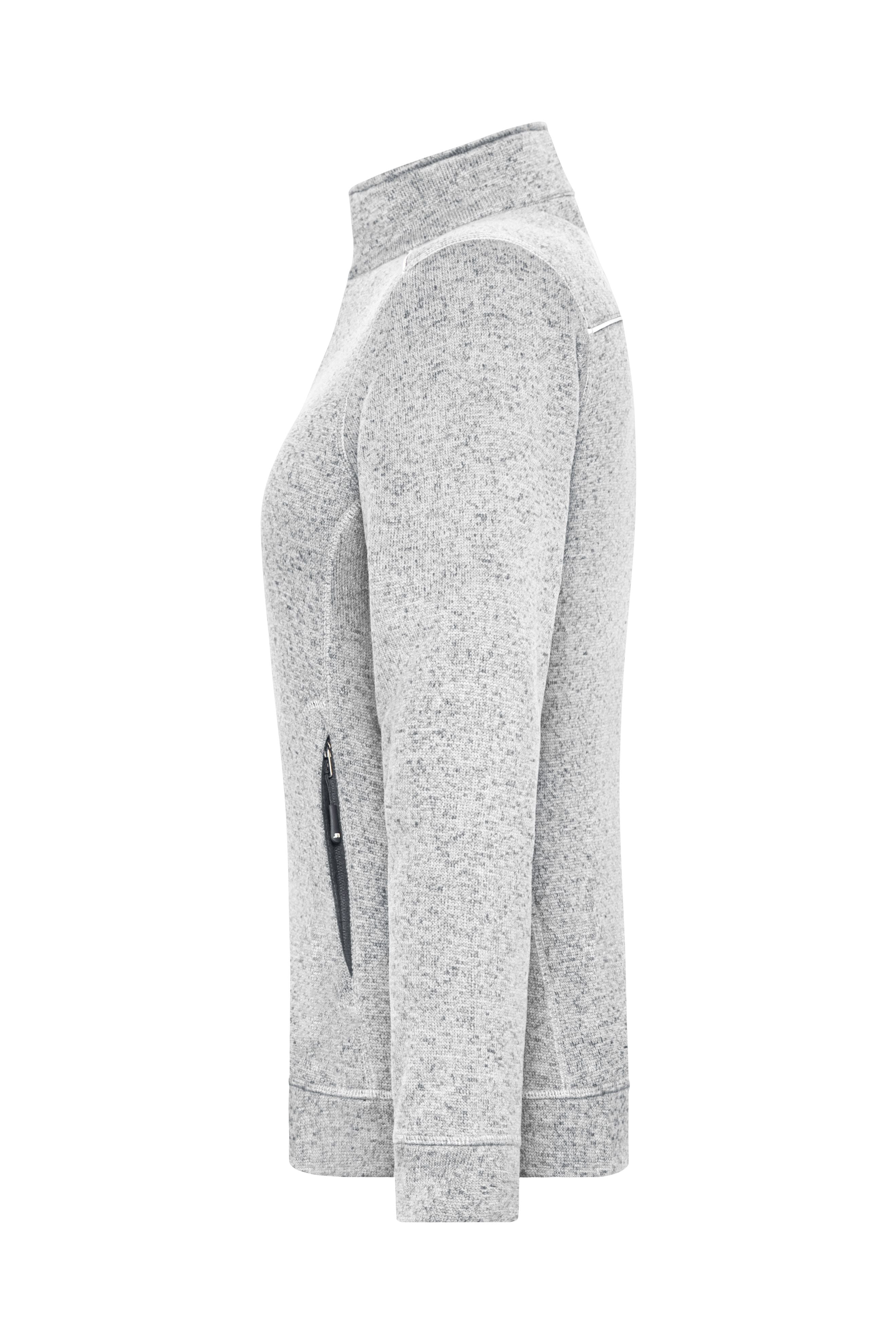 Ladies' Knitted Workwear Fleece Jacket - SOLID -