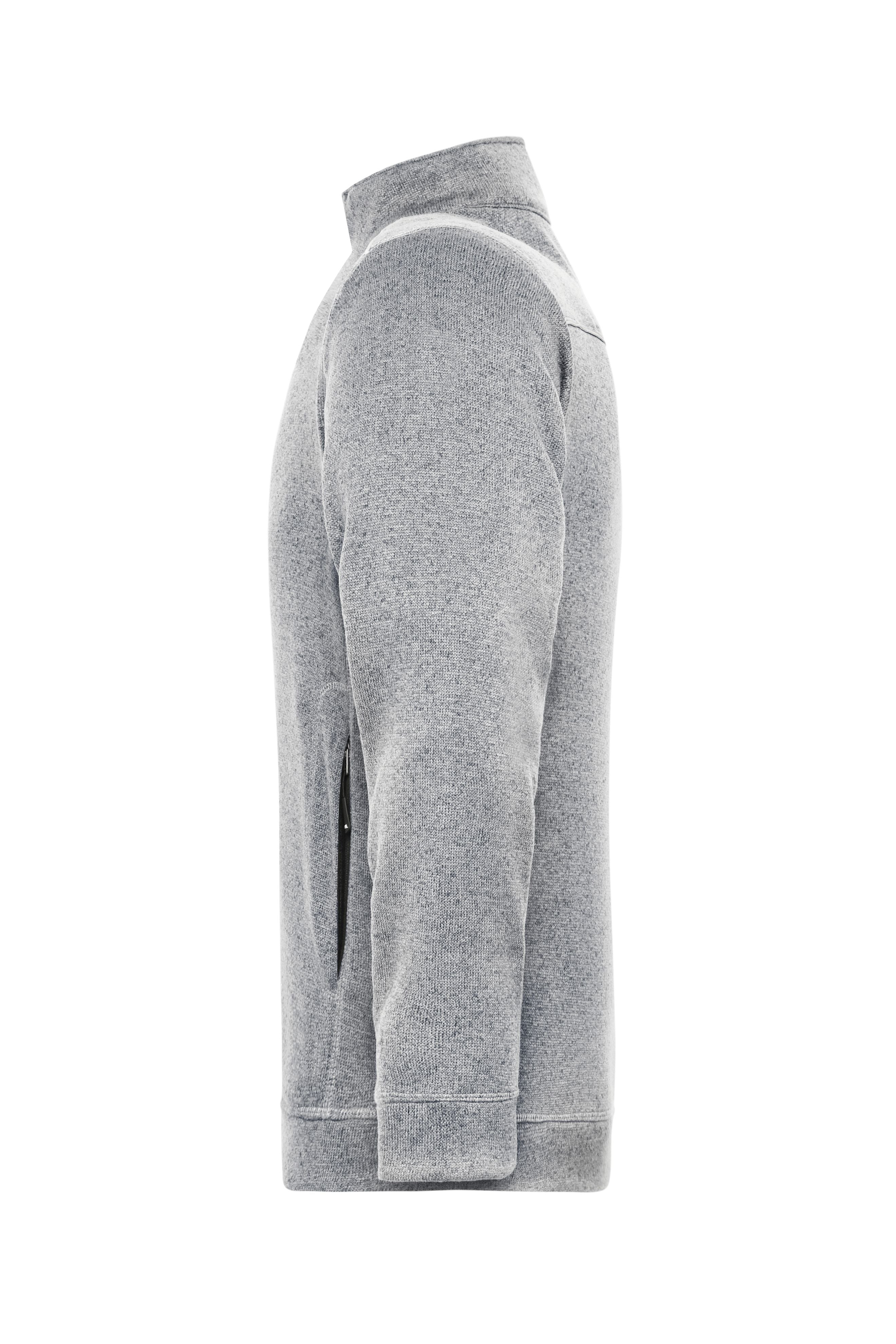 Men's Knitted Workwear Fleece Jacket - SOLID -