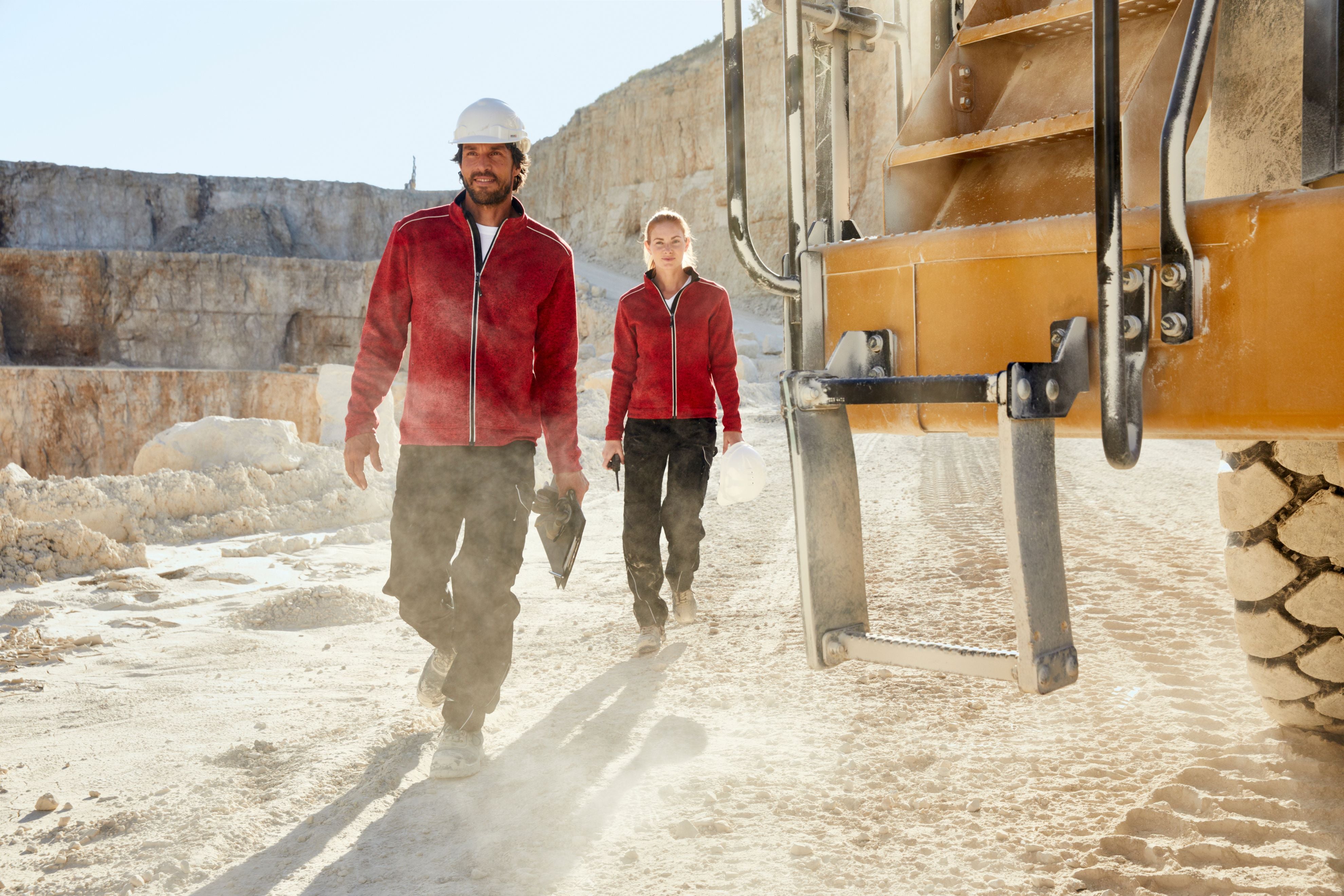 Men's Knitted Workwear Fleece Jacket - SOLID -