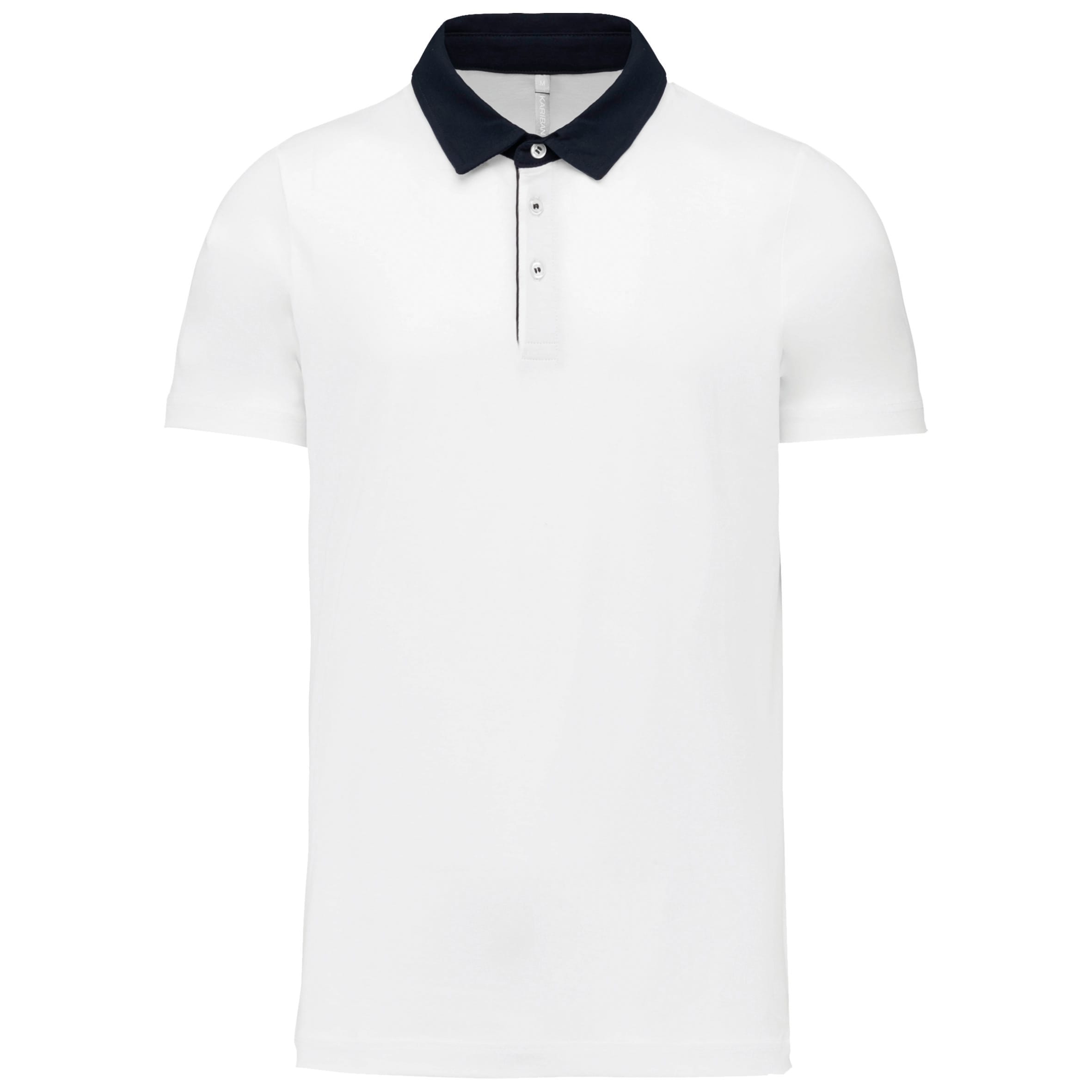 Tweekleurige herenpolo jersey