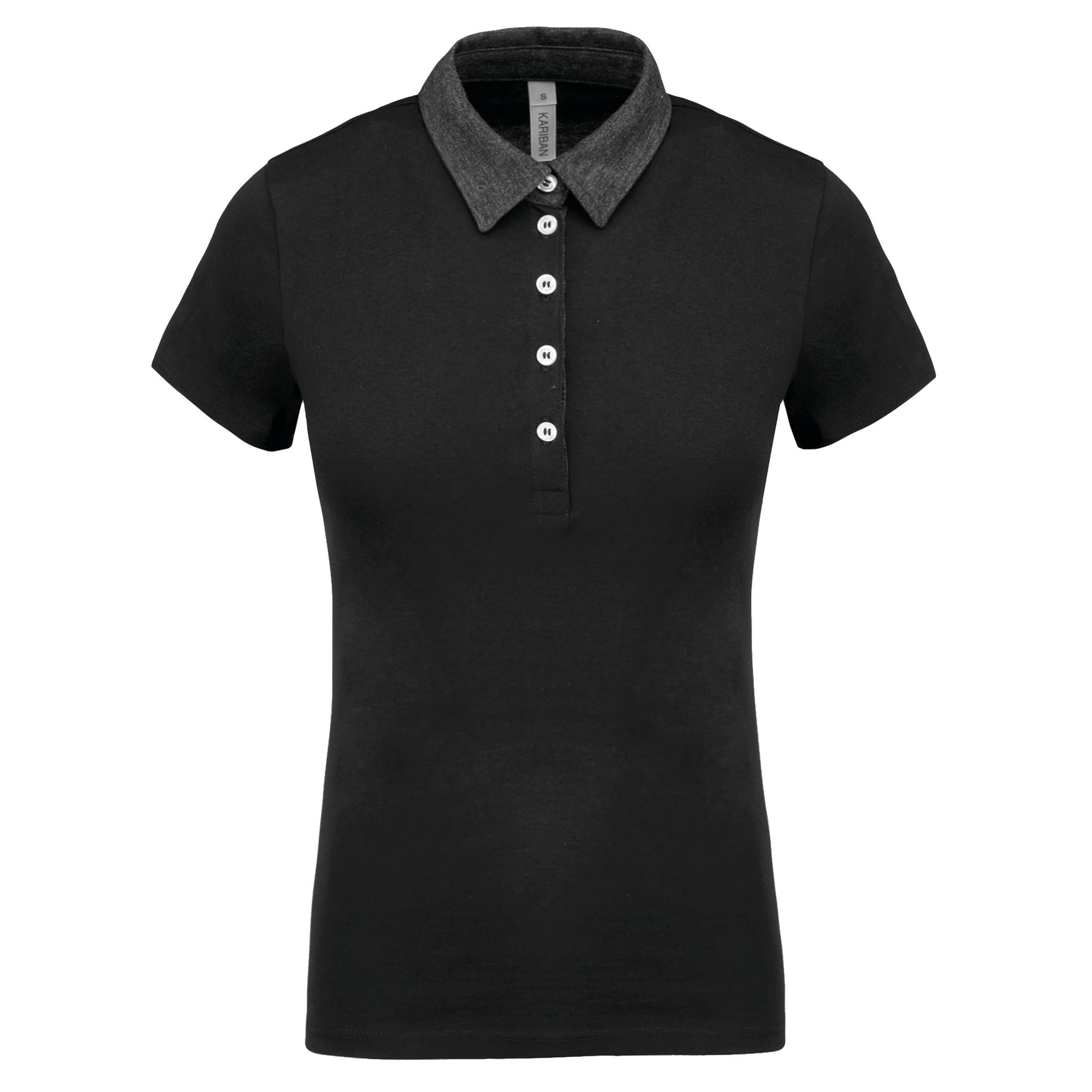 Tweekleurige damespolo jersey